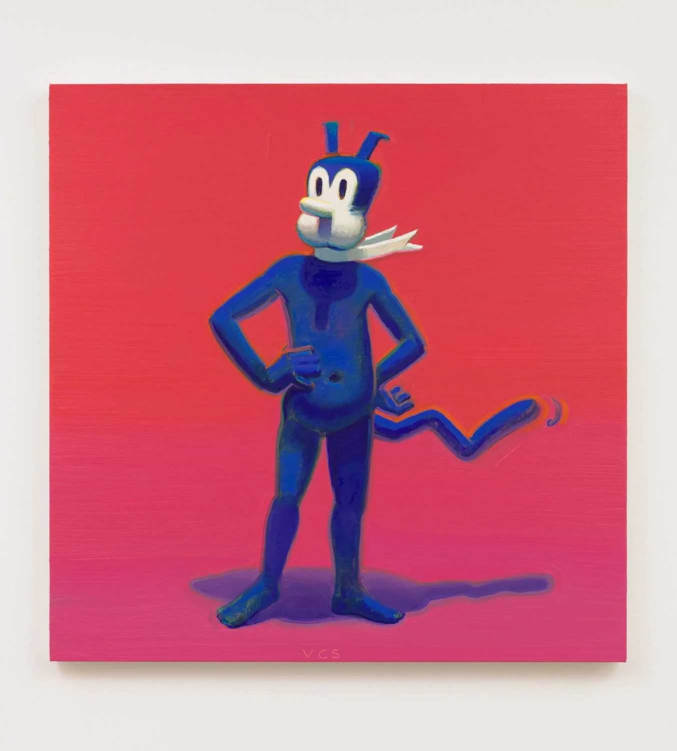 Full-Spectrum Kat (Red), 2025, oil on canvas, 36” x 36”