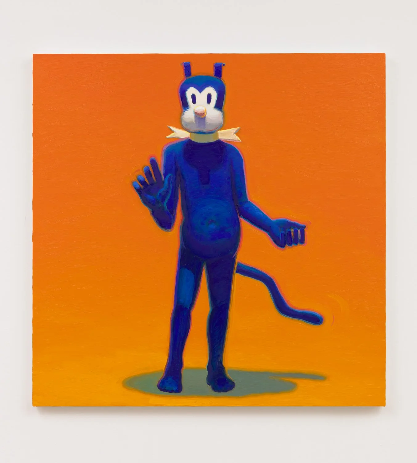 Full-Spectrum Kat (Orange), 2025, oil on canvas, 36” x 36”