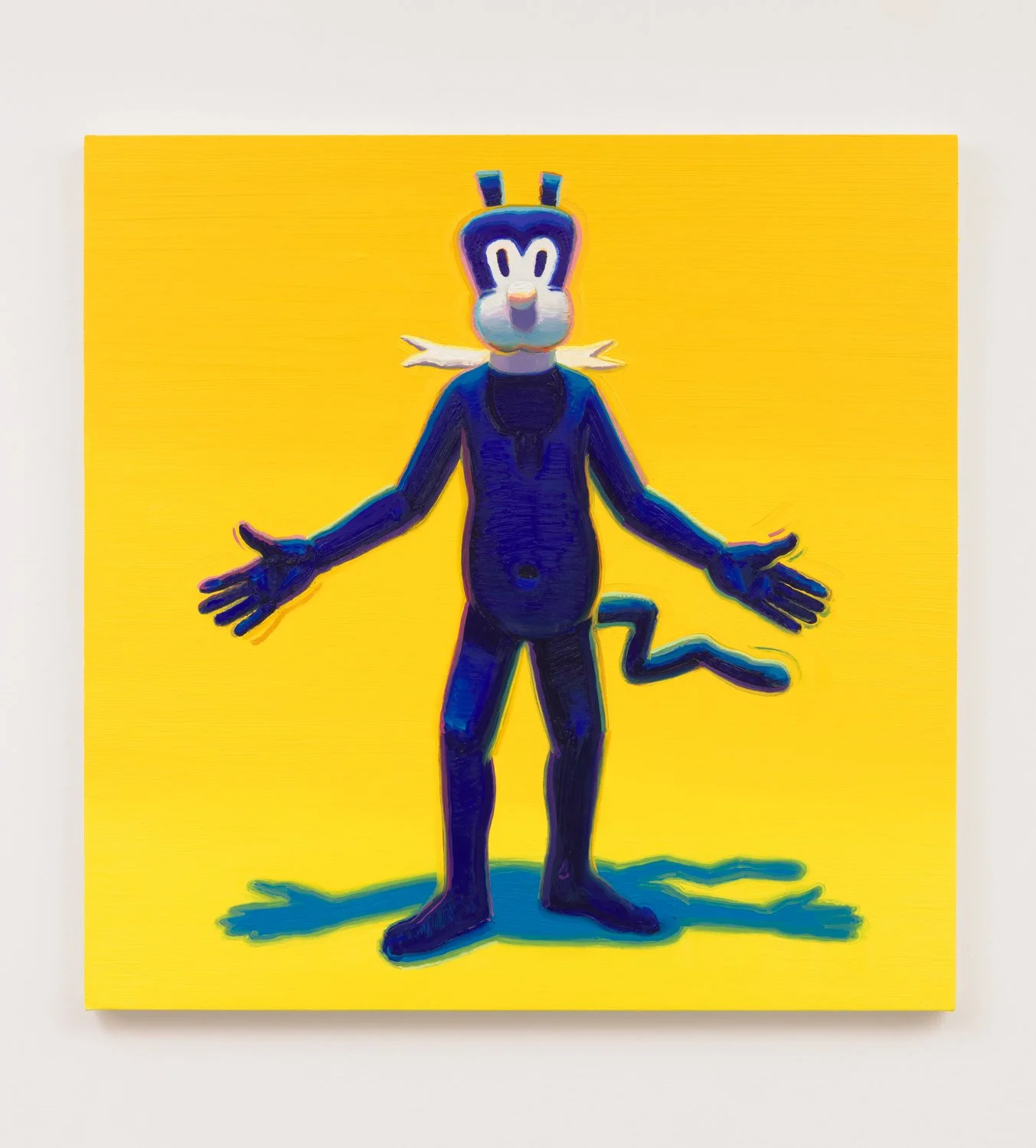 Full-Spectrum Kat (Yellow), 2025, oil on canvas, 36” x 36”