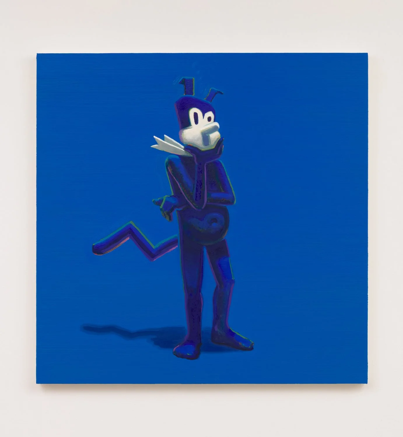 Full-Spectrum Kat (Blue), 2025, oil on canvas, 36” x 36”