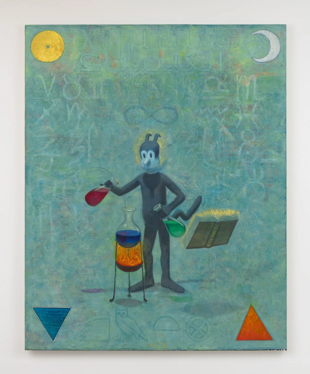 The Alchemist, 2022-2025, oil on canvas, 82” x 66”