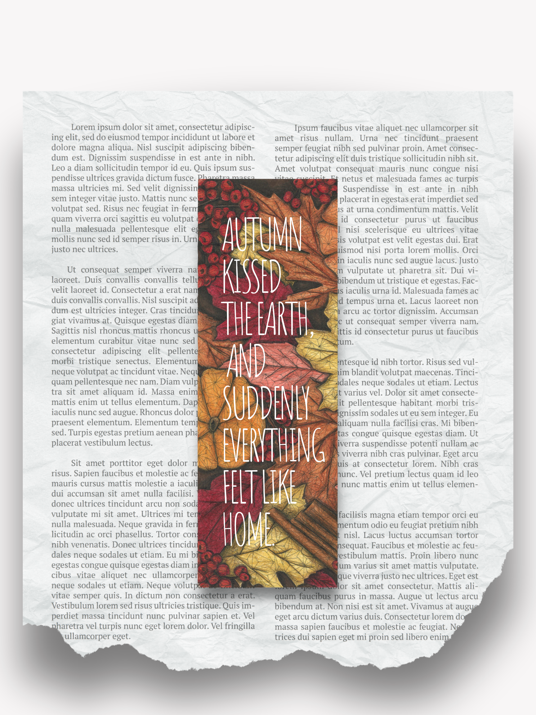"Autumn Leaves" Bookmark