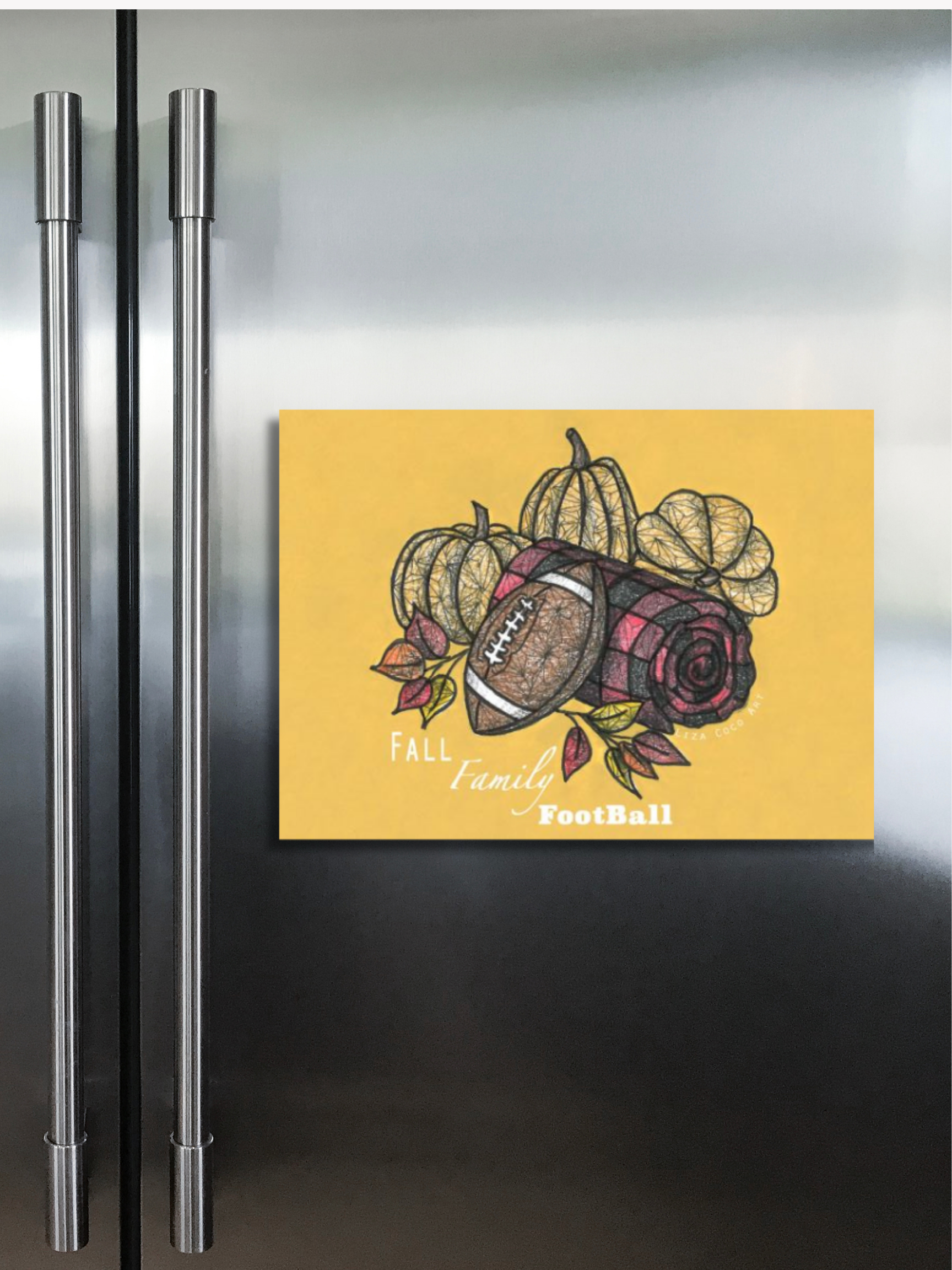 "Fall, Family, Football"  Magnet