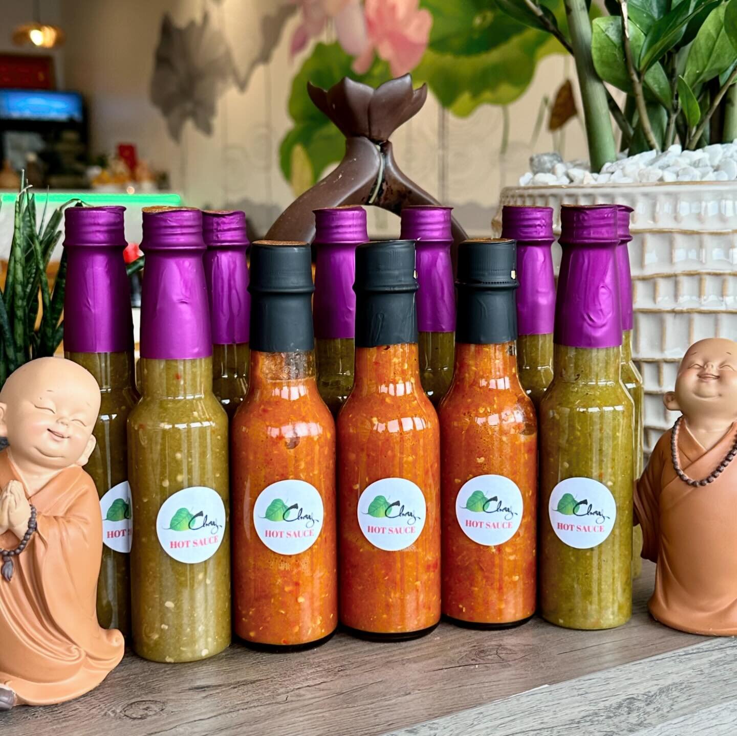 Breaking News! 
We are excited to announce that our much-loved house-made hot sauce is now available for purchase! 

Made with a blend of Thai chilis, Ghost peppers, and California Reaper peppers, this fiery creation will ignite your taste buds with 