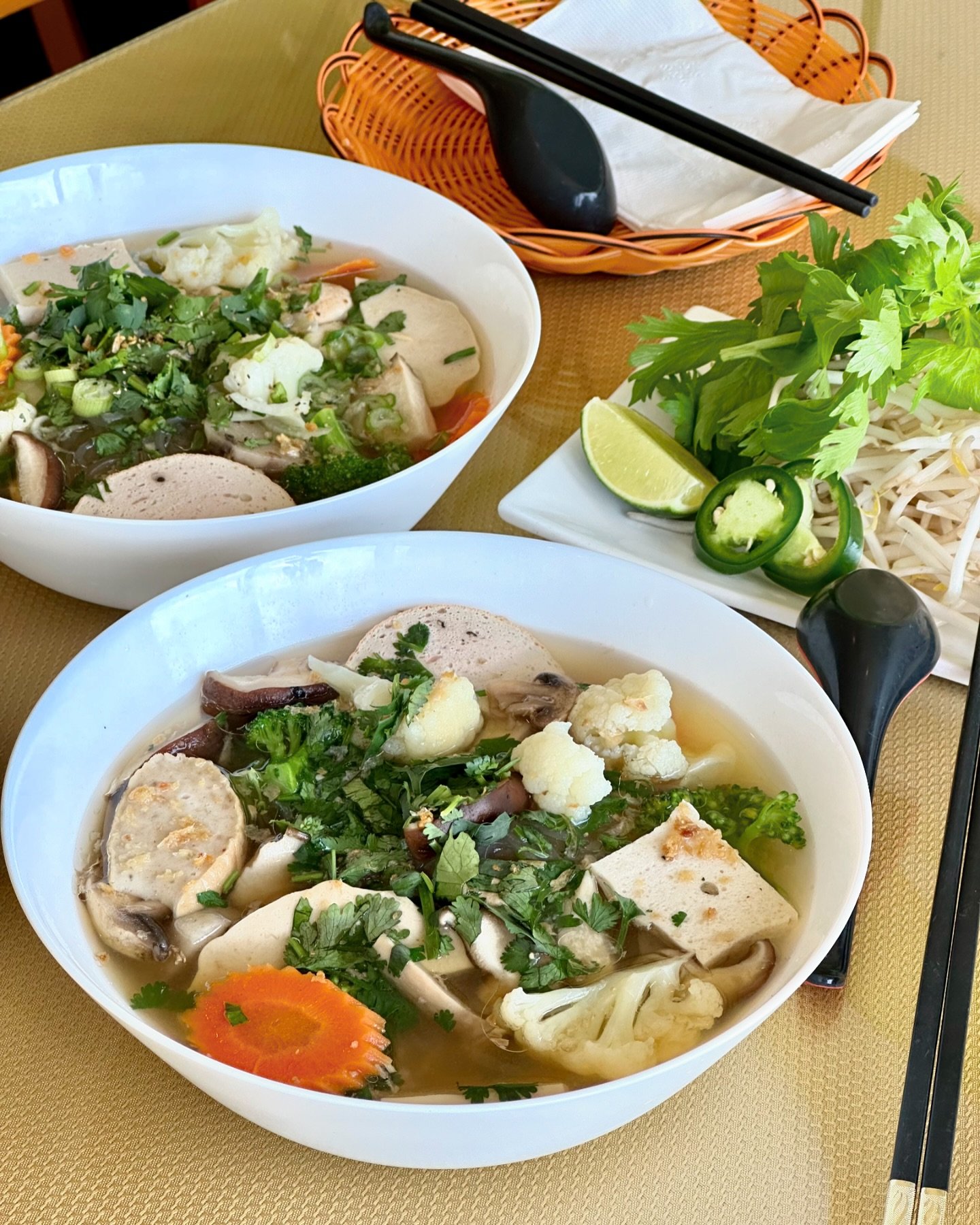 A perfect bowl of a noodle soup when you&rsquo;re craving something light, refreshing and oh so flavorful. Chay&rsquo;s Vegan Hủ Tiếu Noodle Soup features a clear chewy noodle in a delicate and flavorful broth topped with an assortment of vegetables,