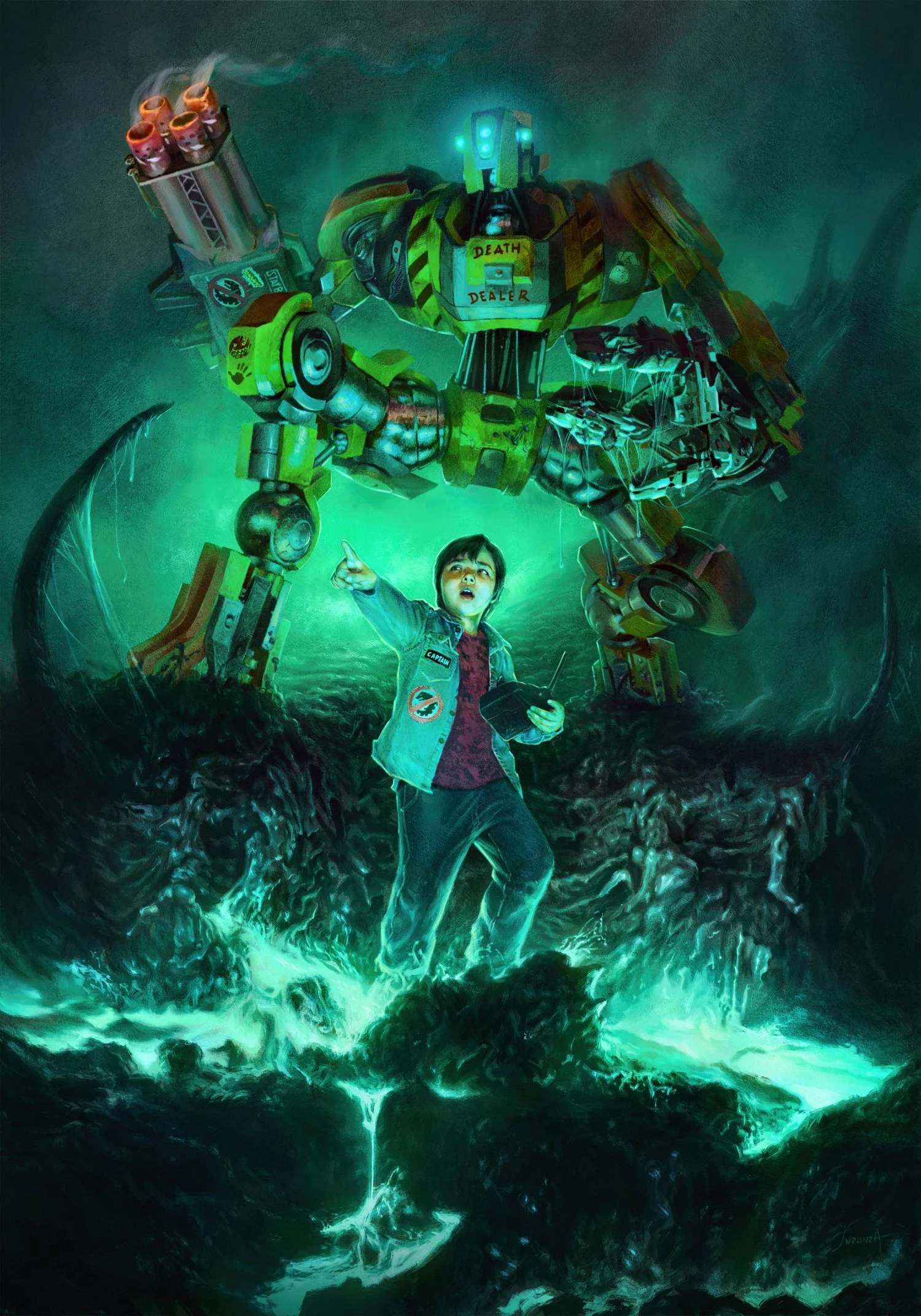 Command Link
A child and his war-machine stand united, channeling raw energy through bond and purpose.