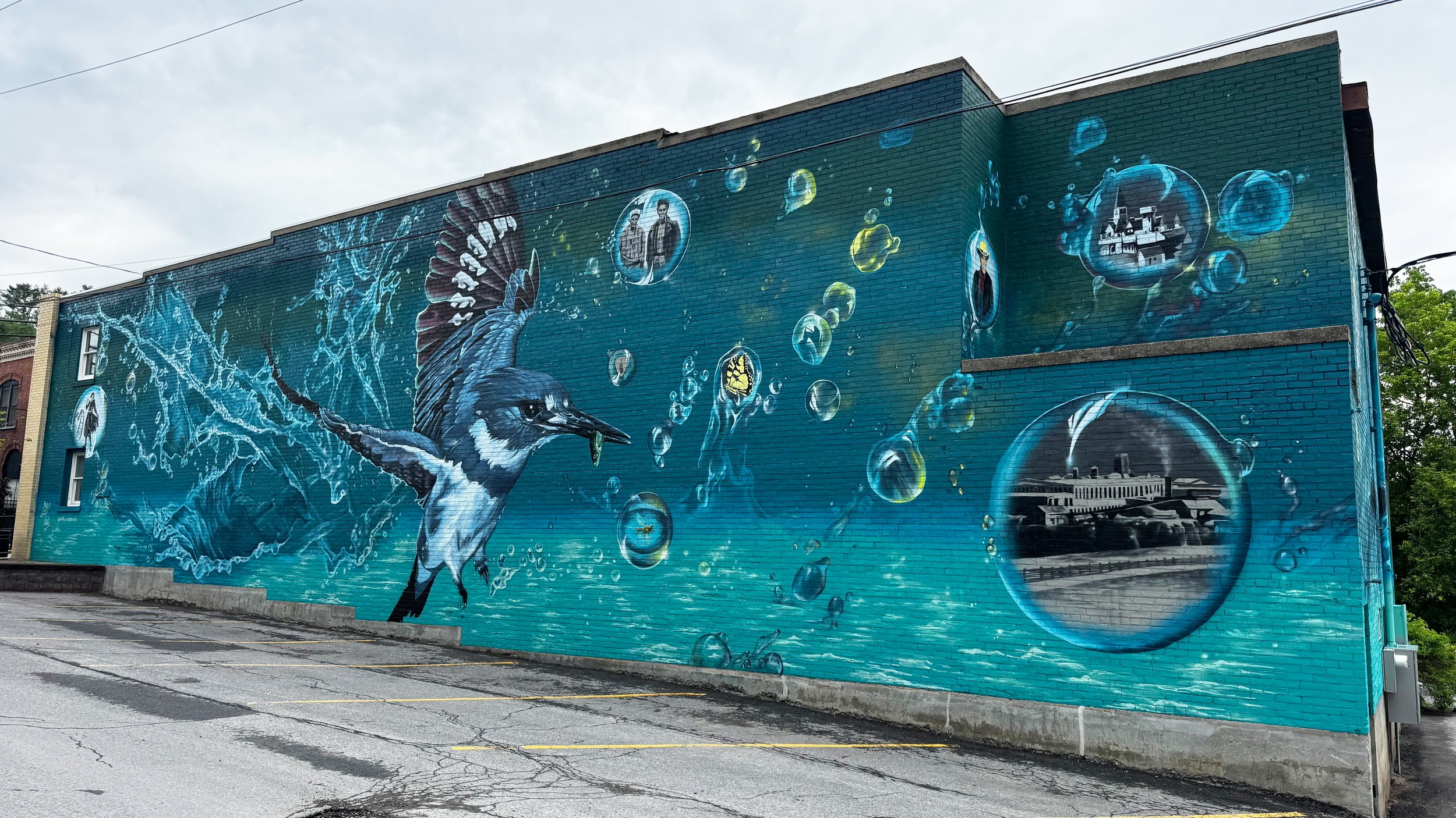 'Water Wonder' - Ausable Theater, Au Sable Forks, New York - North Country Rural Development, aerosol, Summer 2026 