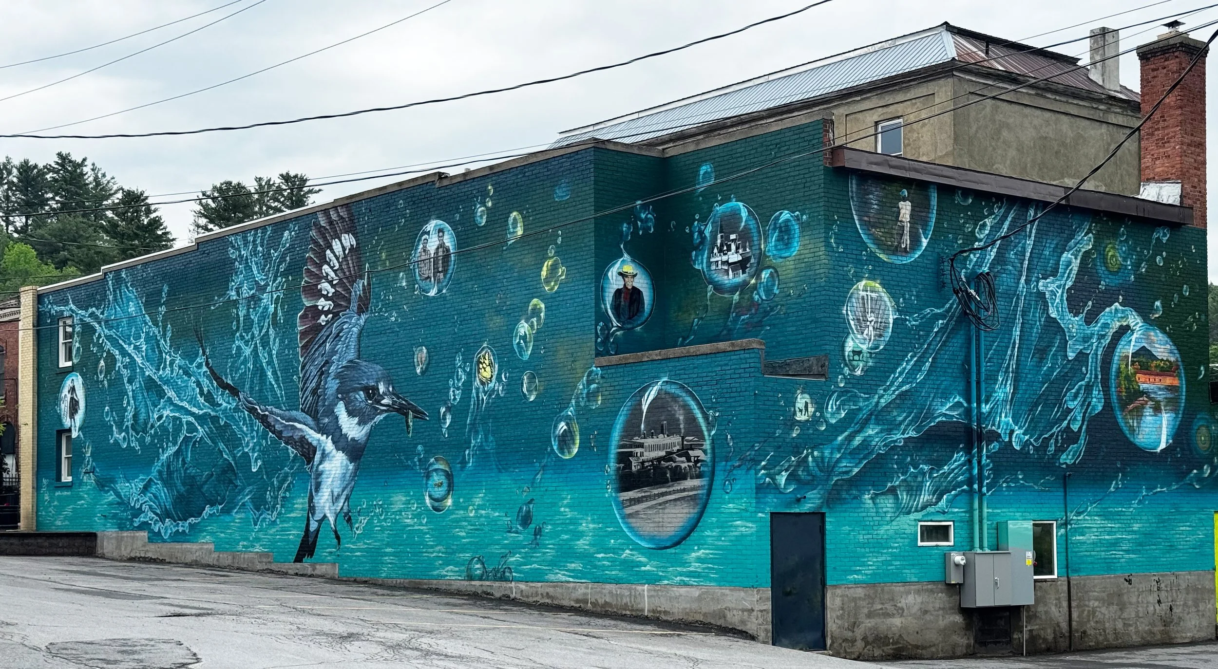 'Water Wonder' - Ausable Theater, Au Sable Forks, New York - North Country Rural Development, aerosol, Summer 2026 
