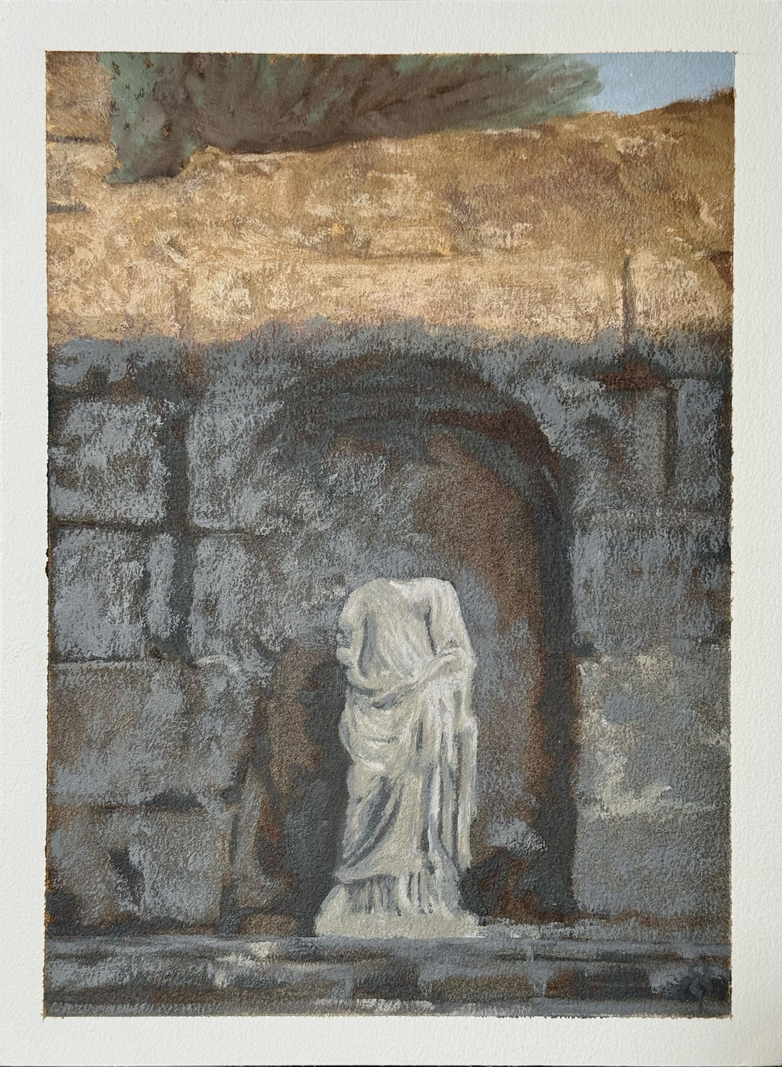 Statue in Caeserea, at sunset (Study)
