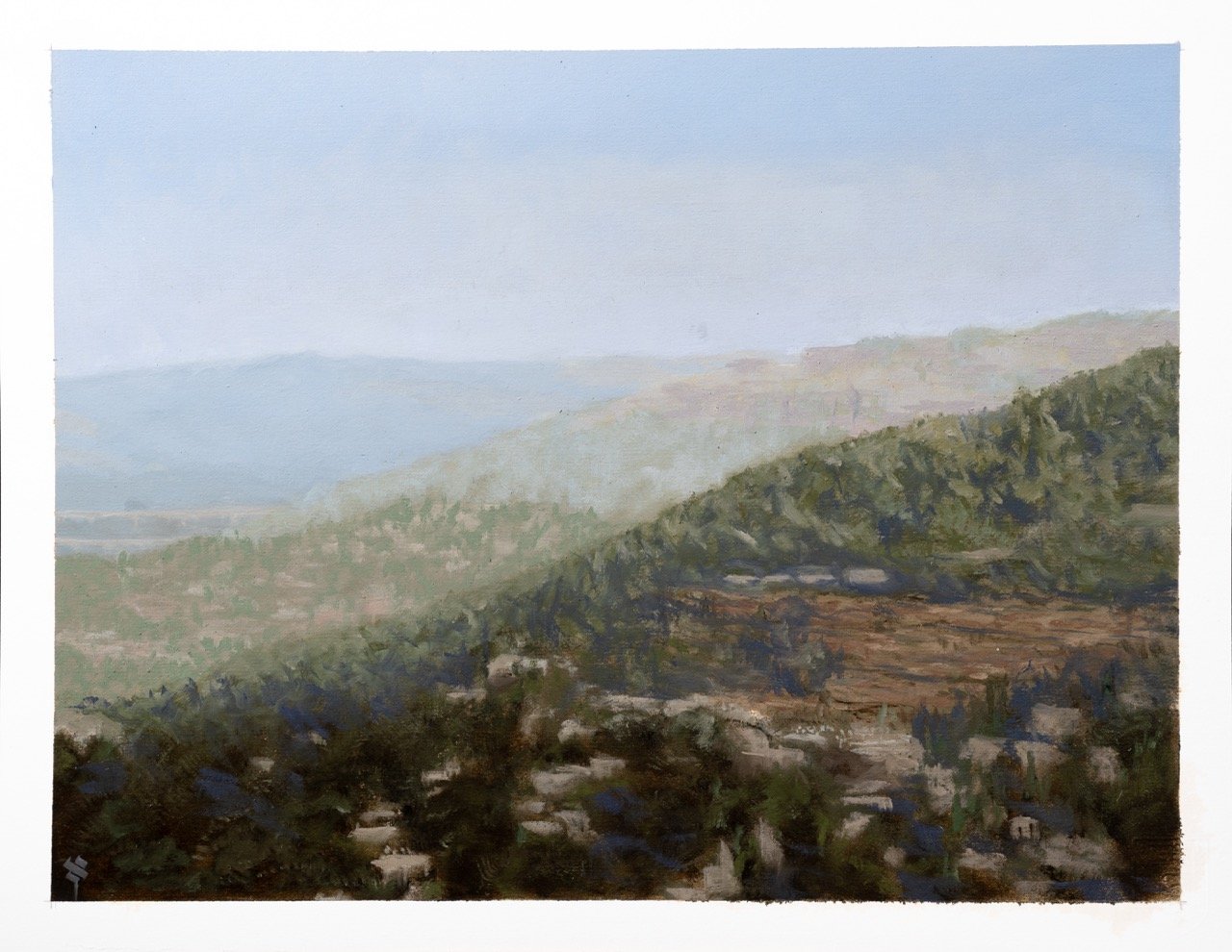 Jerusalem hills from Hadassah (Study)