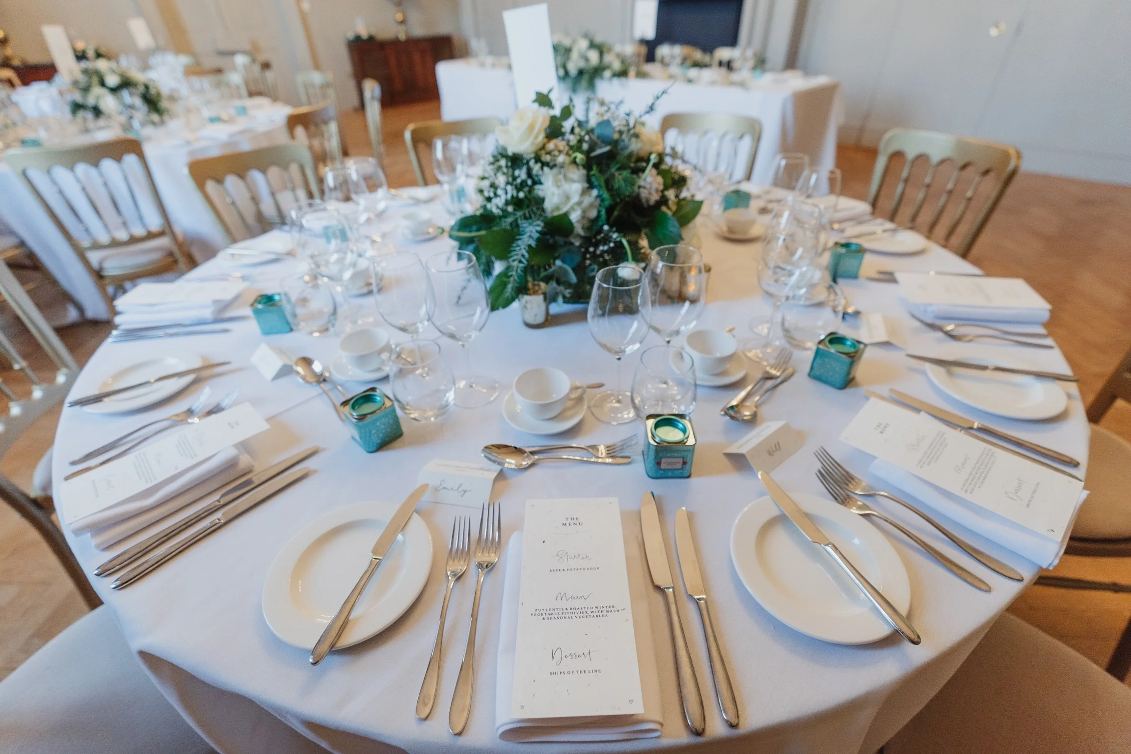 Bespoke Lux Seeded Menu & Place Name - Jeff Oliver Photography