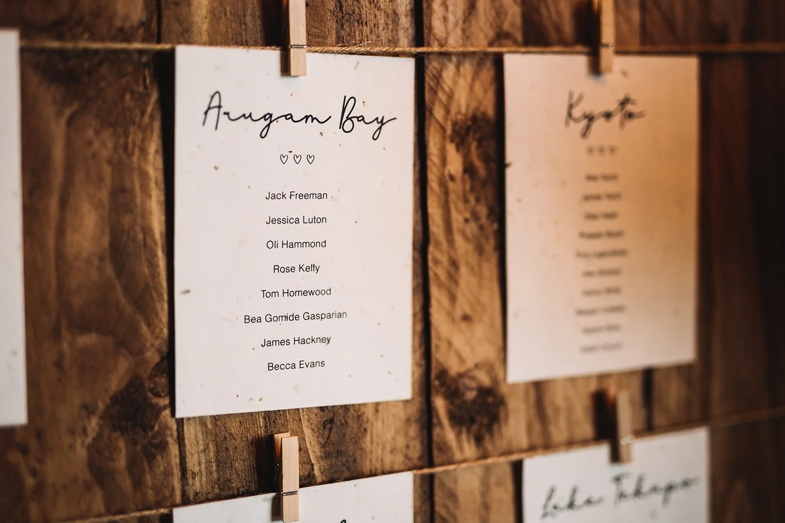 Bespoke Lux Seeded Table Plan Cards - Lumiere Photography - Lumiere Photography