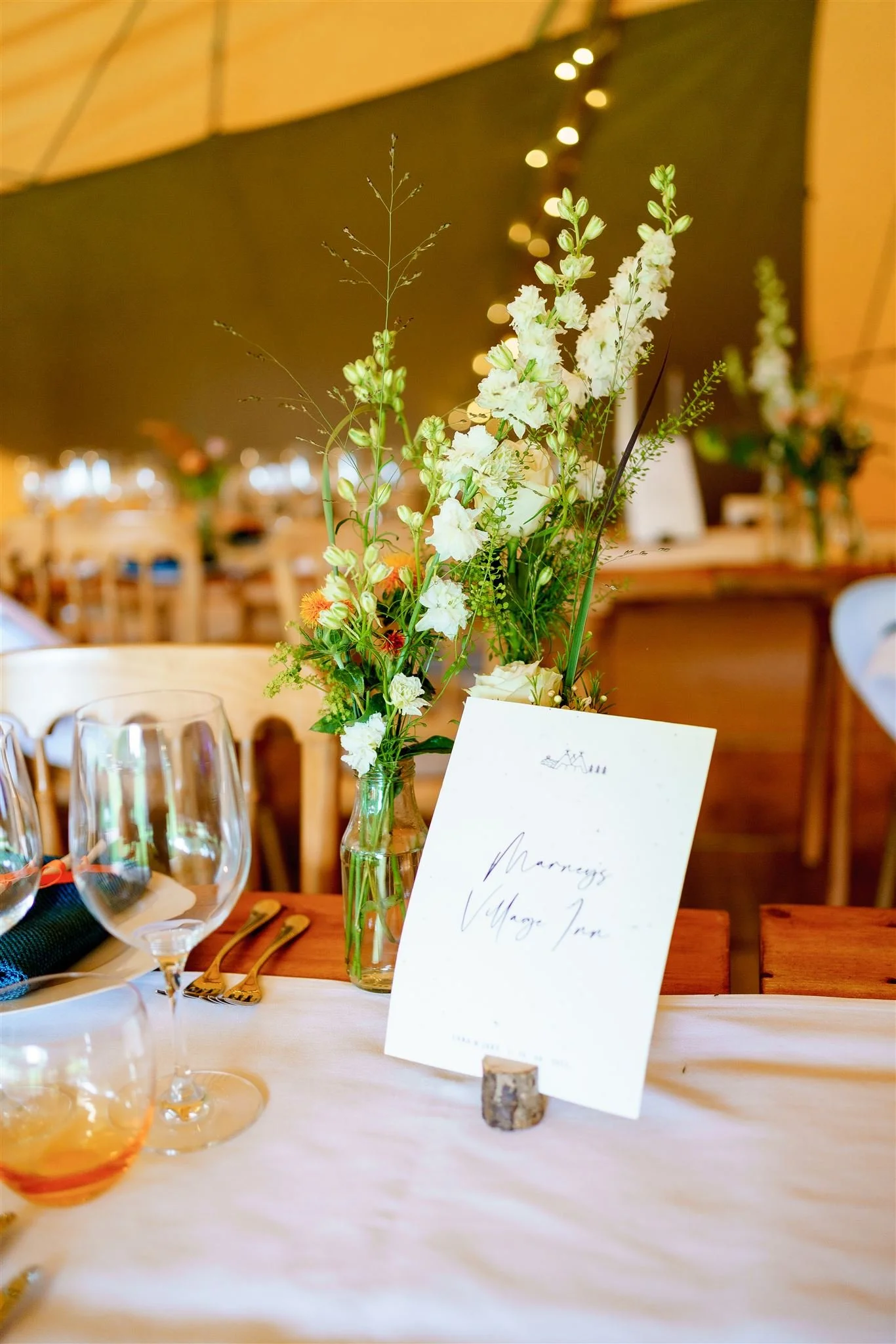 Bespoke Lux Seeded Table Name - James White Photography