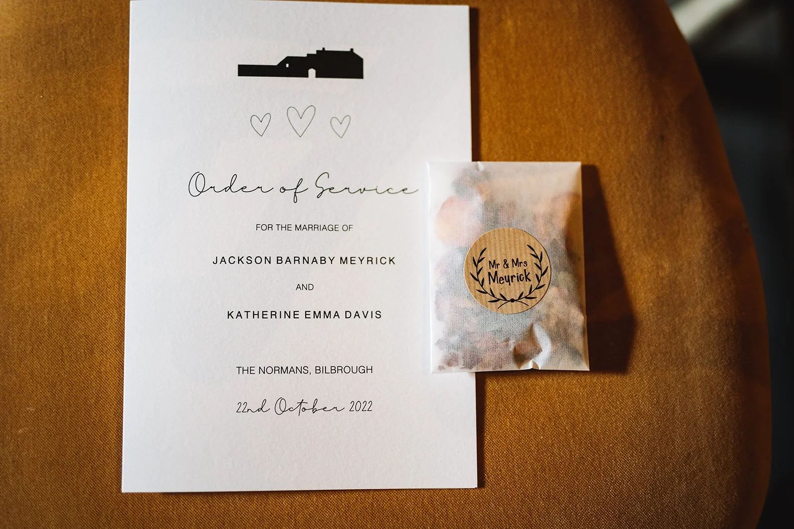 Four Page Order of Service - Lumiere Photography