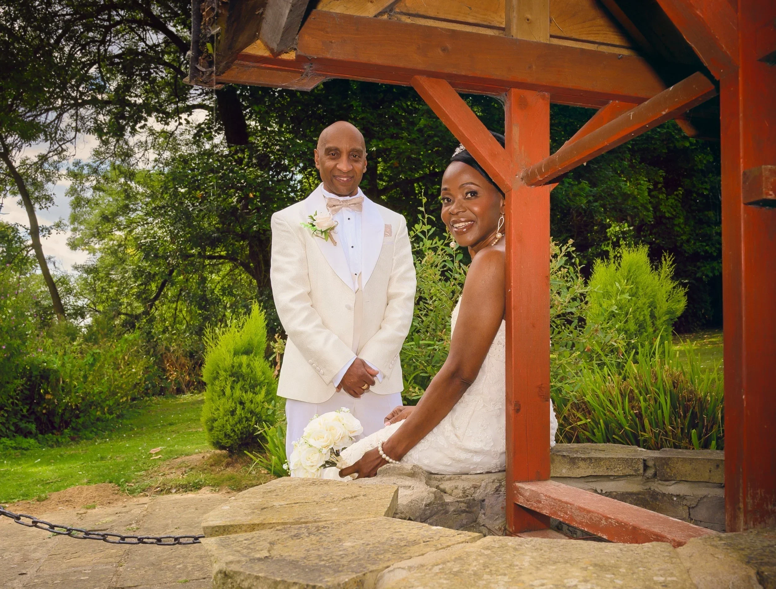 A wedding day wish at Cave Castle Hotel, Brough. This wedding venue offered plenty spots for photographic opportunity. 