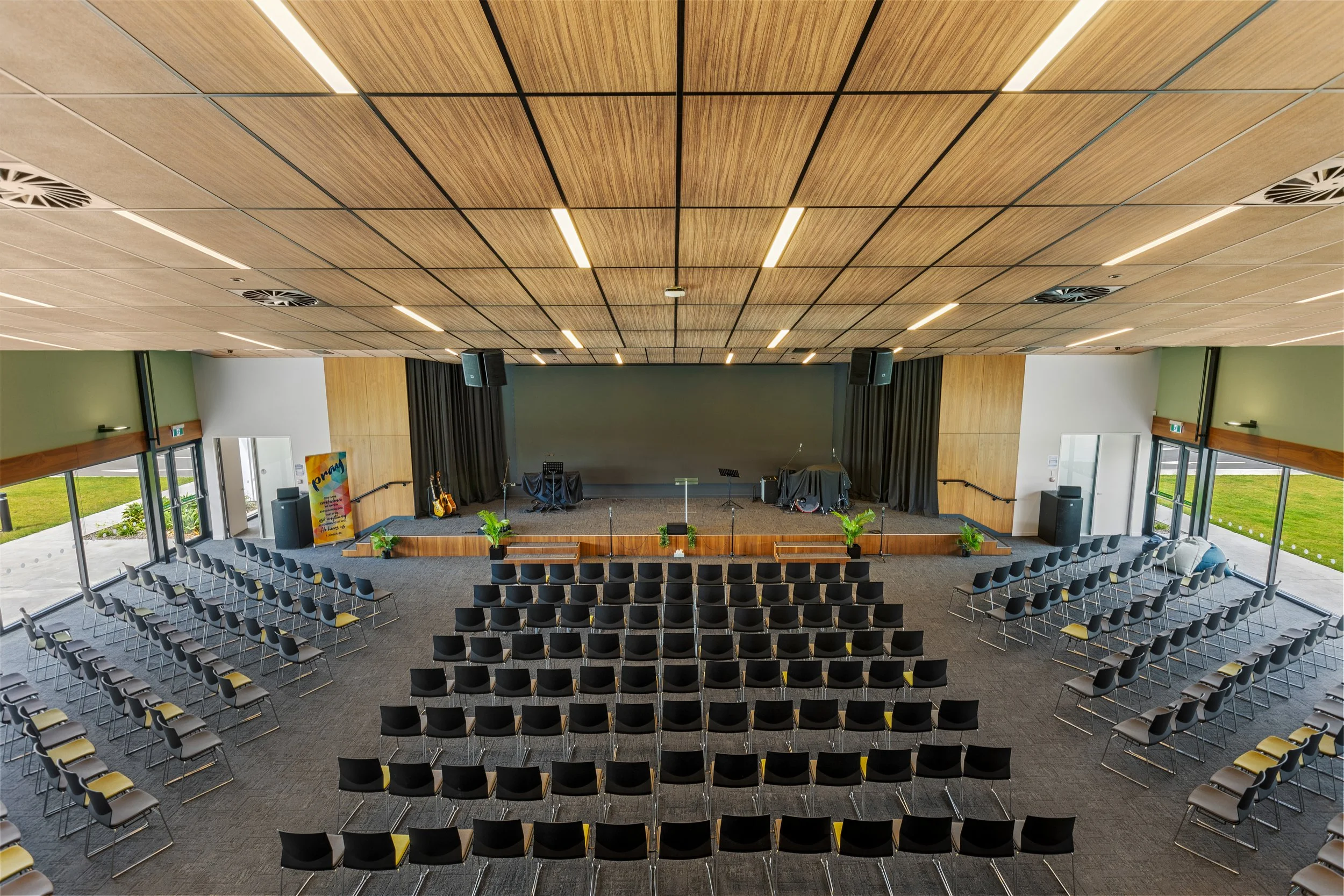 Hope Rolleston auditorium view towards front