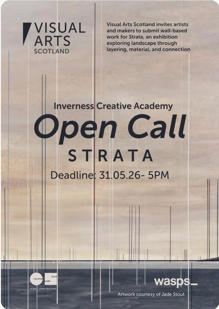 G O O D  N E W S!

Finally a bit of good news has come my way - and I am very chuffed to proclaim (to anyone who will listen) - that Portal has been selected for a Visual Arts Scotland exhibition at Inverness Creative Academy this summer. 
Yippee - i