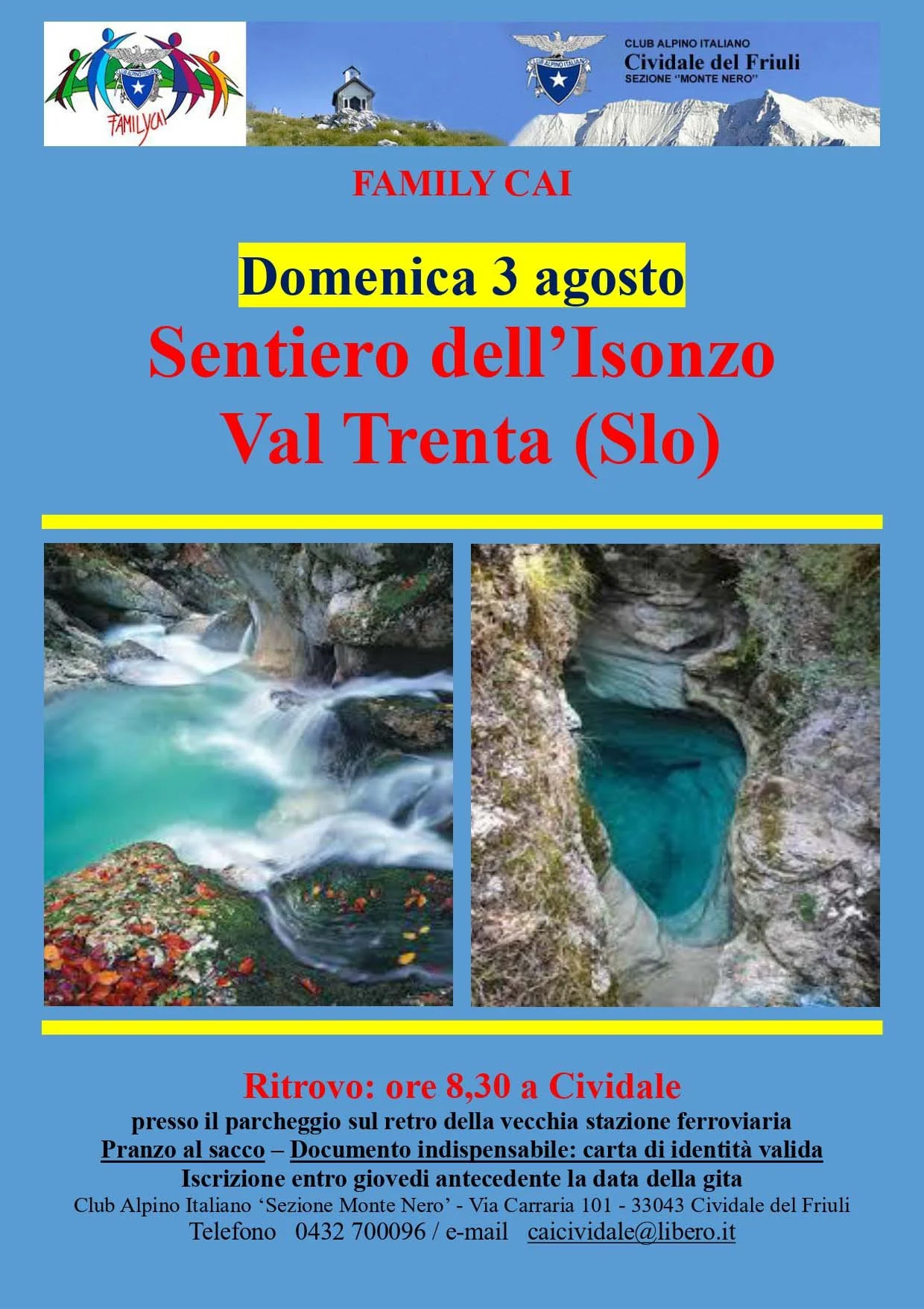 FAMILY CAI: Sentieri dell’Isonzo - Val Trenta (Slo)