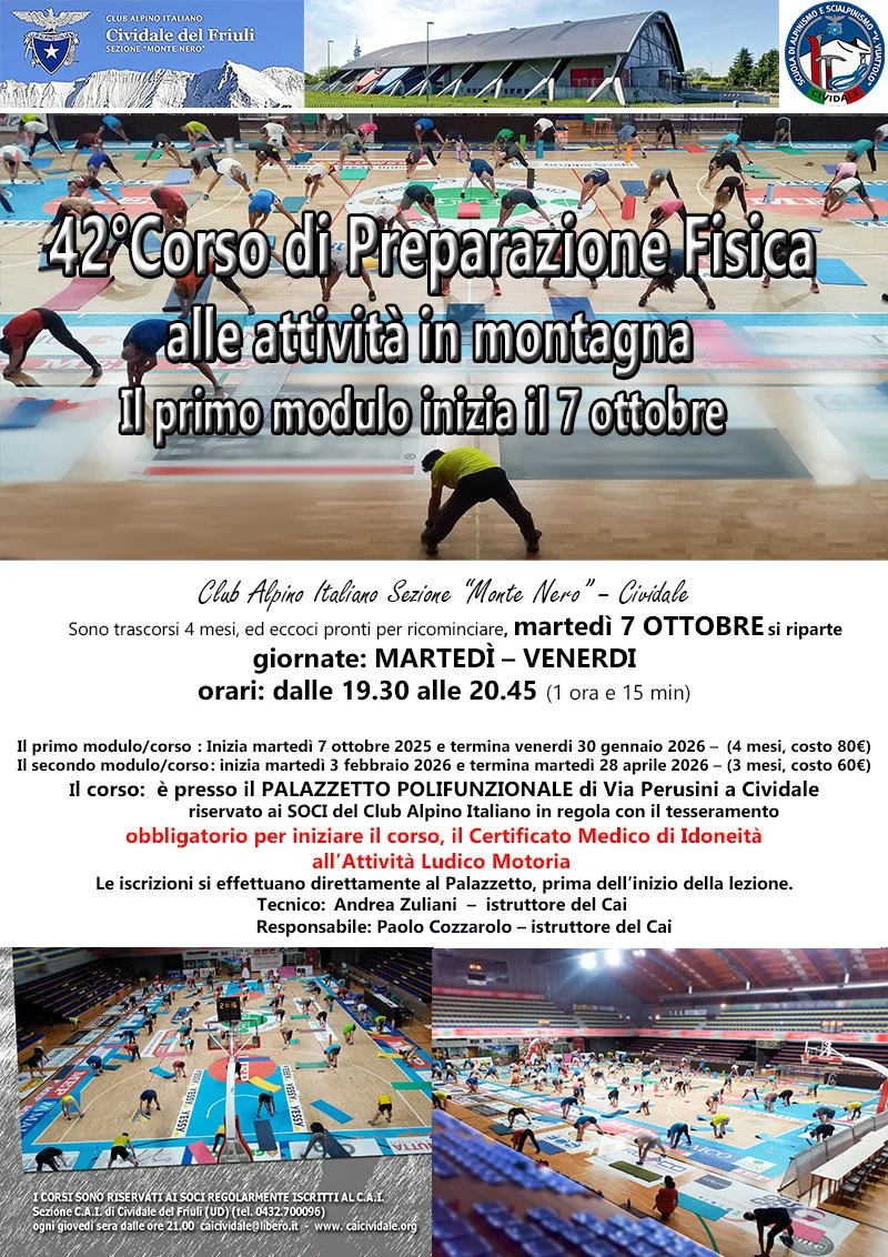 42° Corso di Preparazione fisica alle attività in montagna