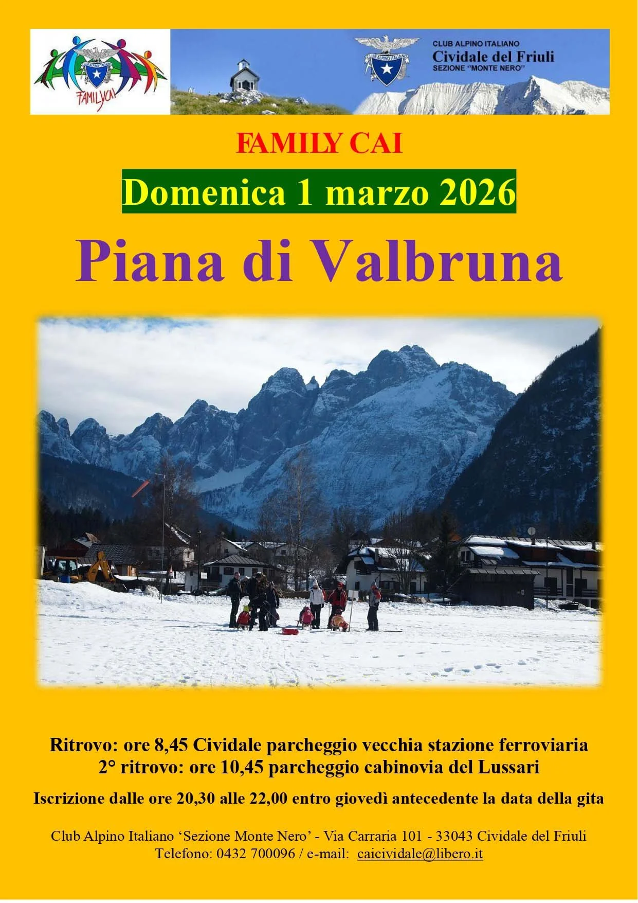 FAMILY CAI: Piana di Valbruna