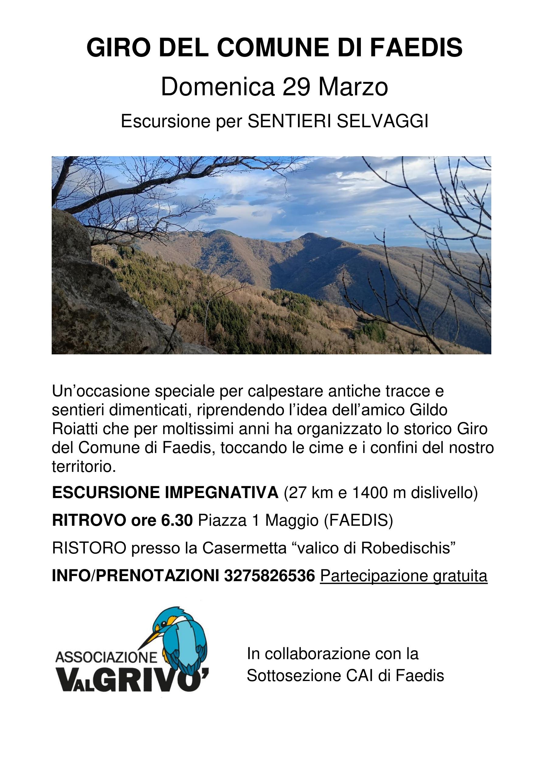 SOTTOSEZIONE FAEDIS - Giro del comune di Faedis
