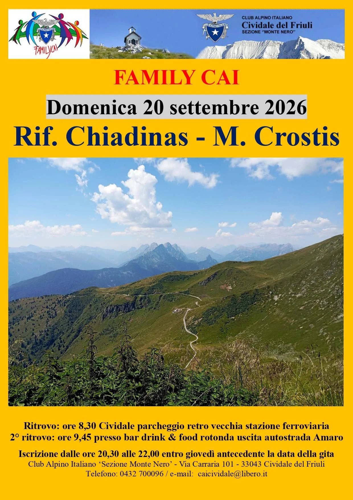 FAMILY CAI: Rif. Chiadinas - M. Crostis