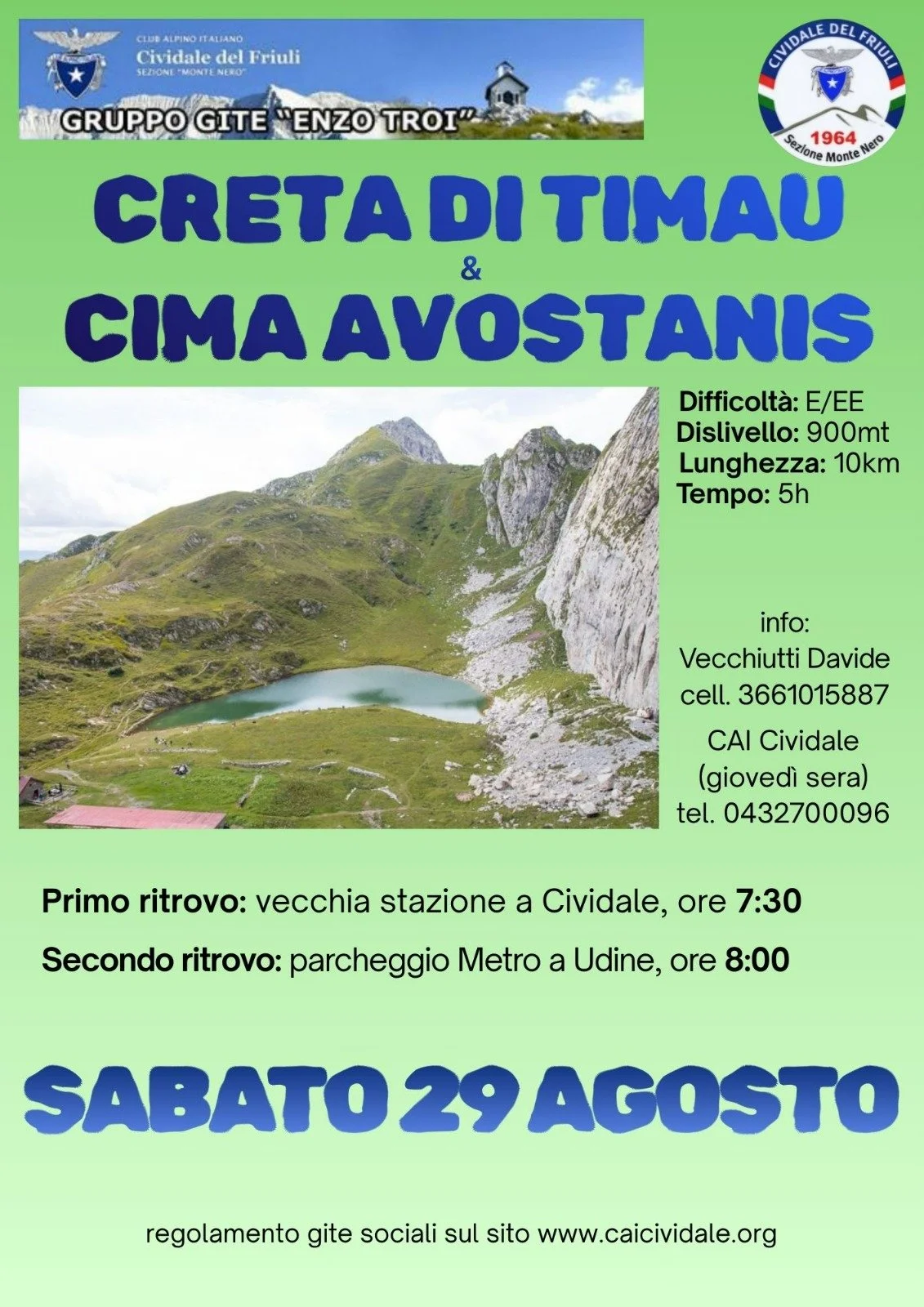 Creta di Timau e Cima Avostanis (E/EE)