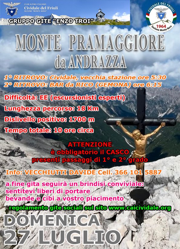 Monte Pramaggiore (EE) — CAI Sez. Monte Nero - Cividale del Friuli