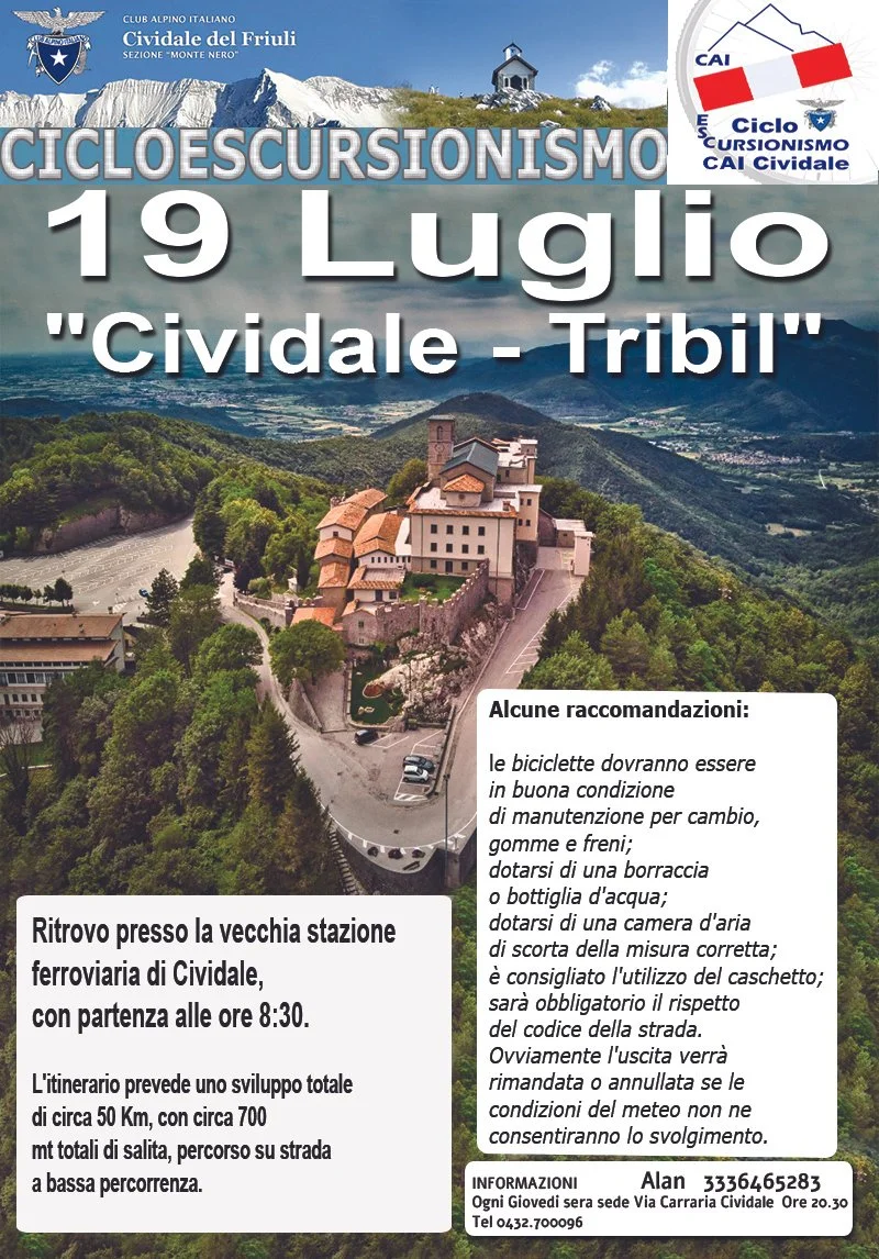 CICLOESCURSIONISMO: da Cividale a Tribil