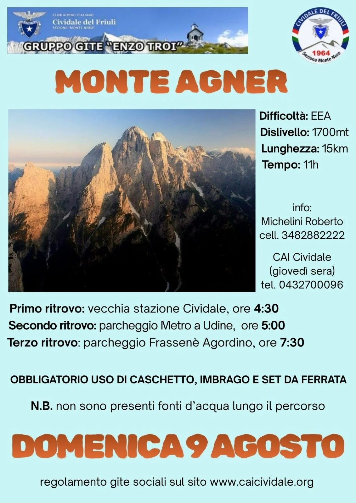 Ferrata Stella Alpina al M.te Agner (EEA)