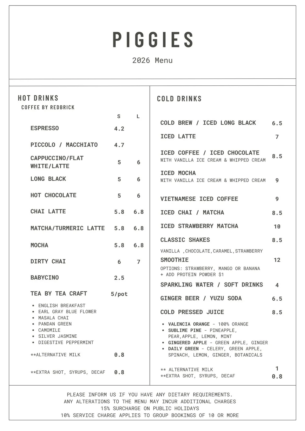 Pig Farm Ridgeway Menu Menu β Piggies