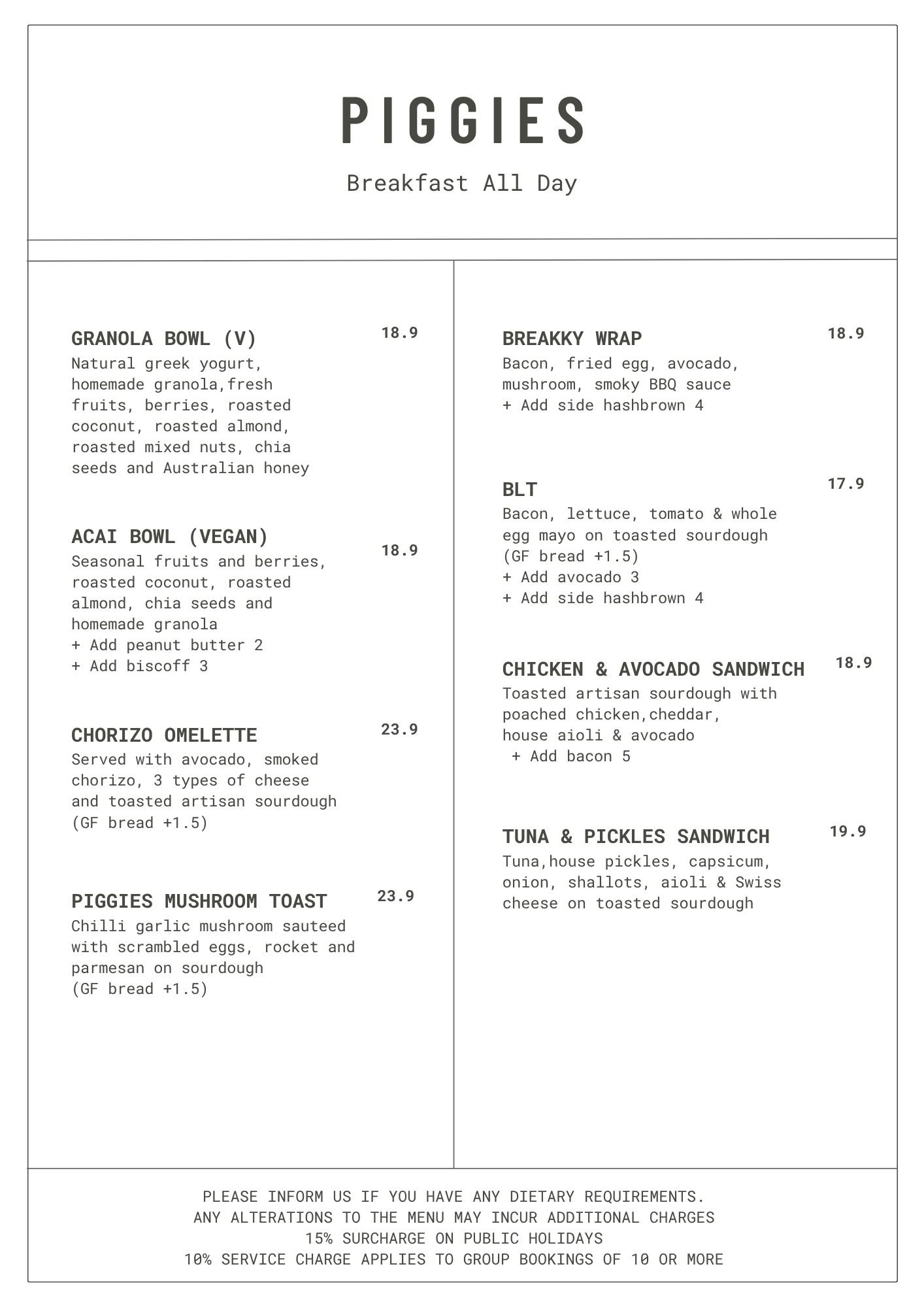 Menu — Piggies