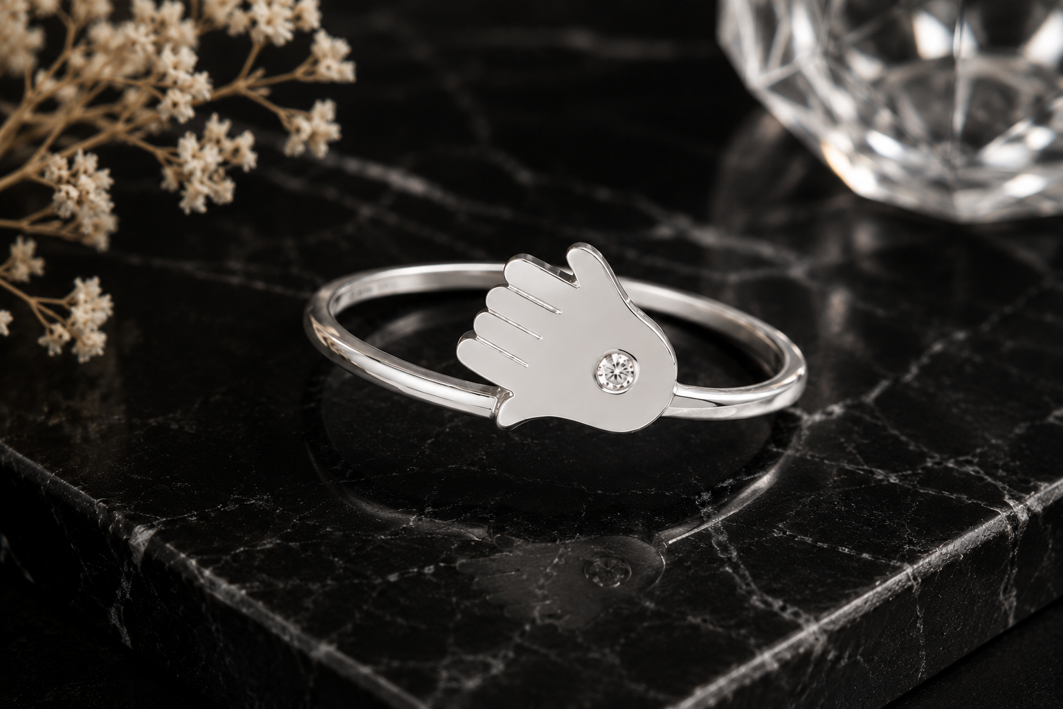 SACRED AEGIS™ HAMSA DIAMOND RING