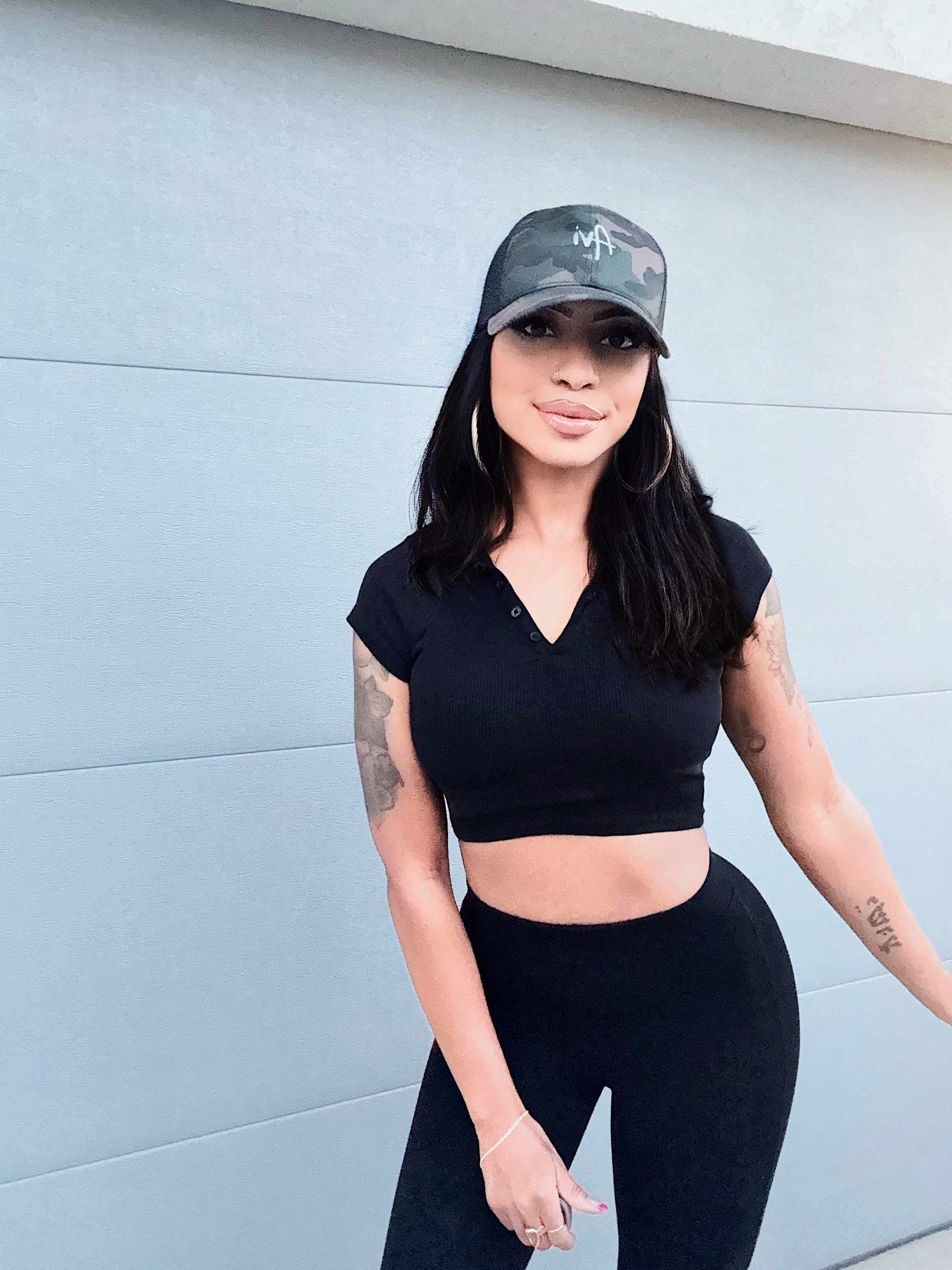 Camouflage trucker hat