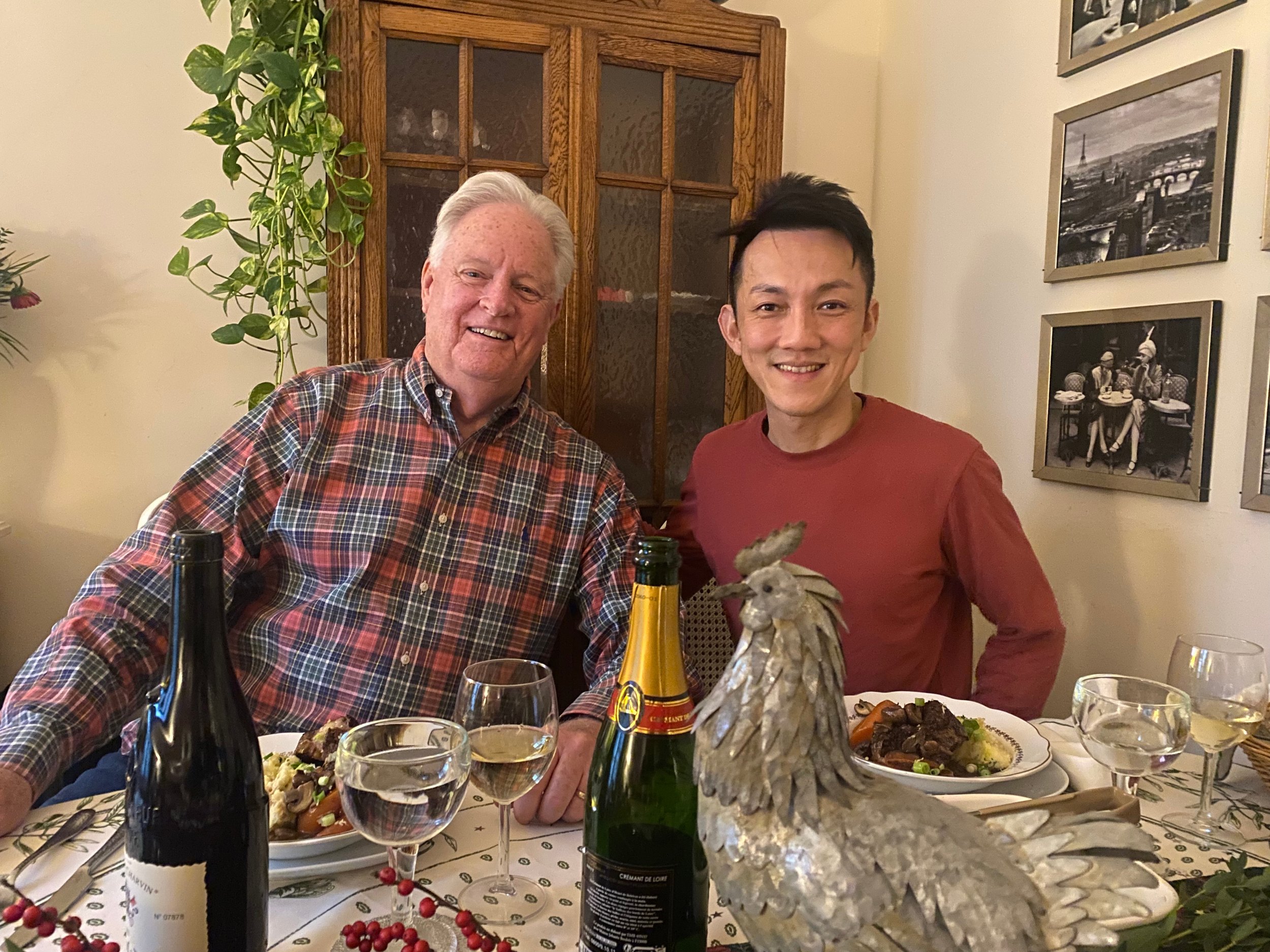 December 2024 - Sharing a christmas lunch with Alvene and lovely guests Shellie and Dan in the apartment