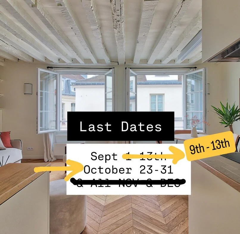 JUST BOOKED September 1 - 9th at Antonellas gorgeous Petite Paris Studio... Gosh that was SOO fast guys, I only posted that availability 2 days ago! But time is near September is here; and now I'm wondering, which other amazing Petite Paris guest wil