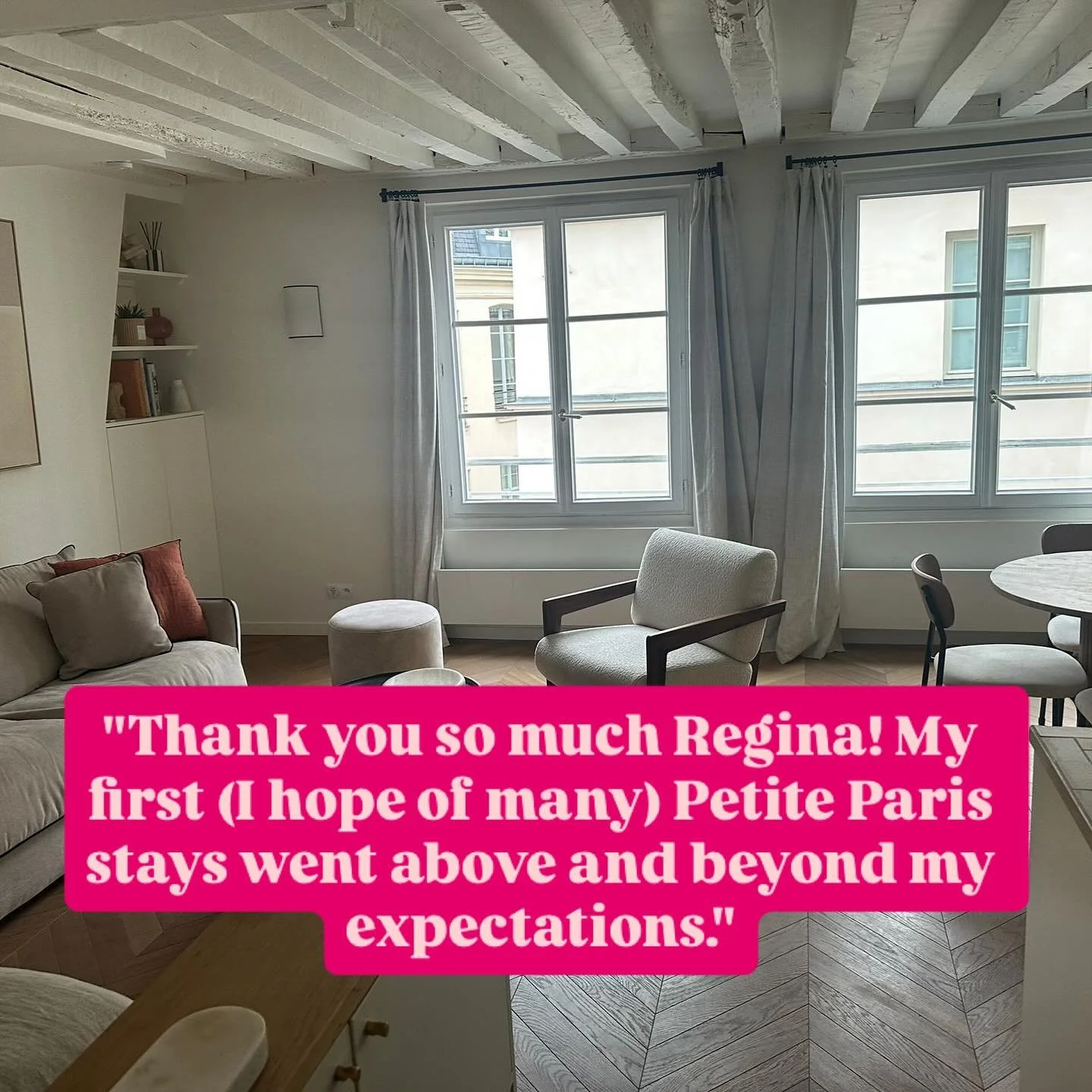I'll don't think ill ever stay in a Paris hotel again&quot; ❣️❣️❣️

...Is the biggest compliment I think i could ever get, and especially from someone - my incredible guest Elisabeth who just vacated Studio Antonella today - who has visited Paris man