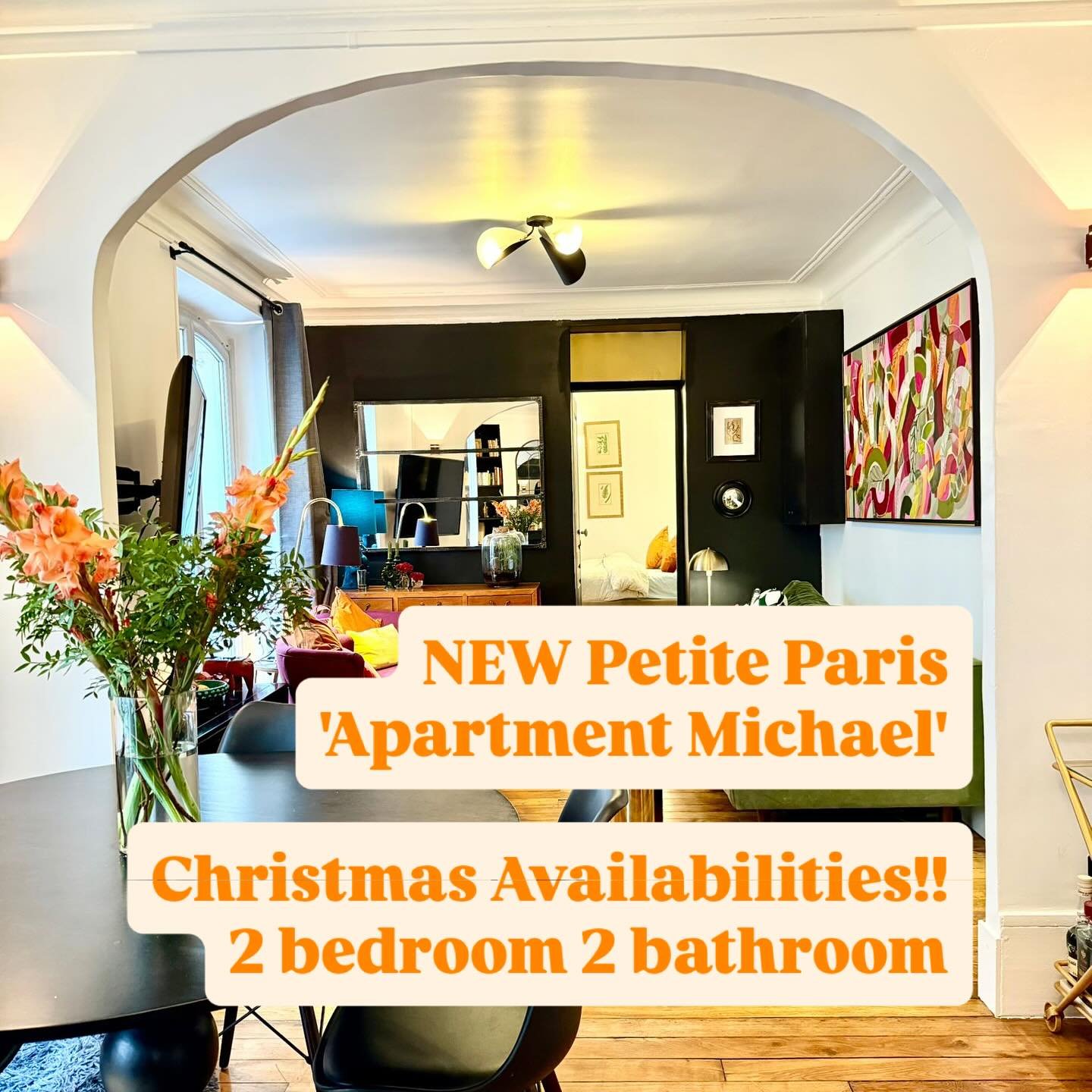 This new Paris apartment i soft launched a week ago but now it's officially up on the website &amp; open for hard bookings haha - hello to Apartment Michael in Petite Paris 🌹🌹🌹

The best thing about getting new Petite apartment so close to Christm