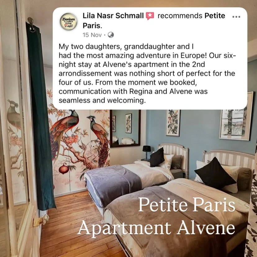 Families travelling to Paris your 2026 travel plans start here ❤️ With this wonderful new review from my darling guest Lila for Alvins incredible 2 bedroom Apartment where she stayed with her 2 daughters and grand daughter! It was another happy 5star