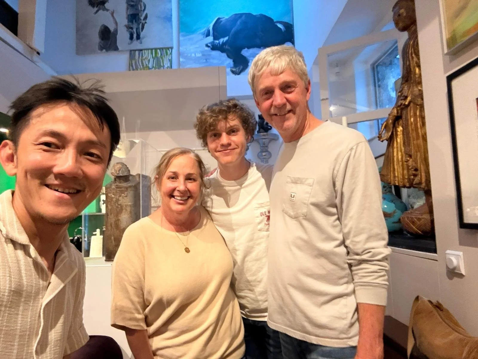 Andrea, Josh and James happily settled at Apartment Oliver with Alvin welcoming the family to their home - June 2026