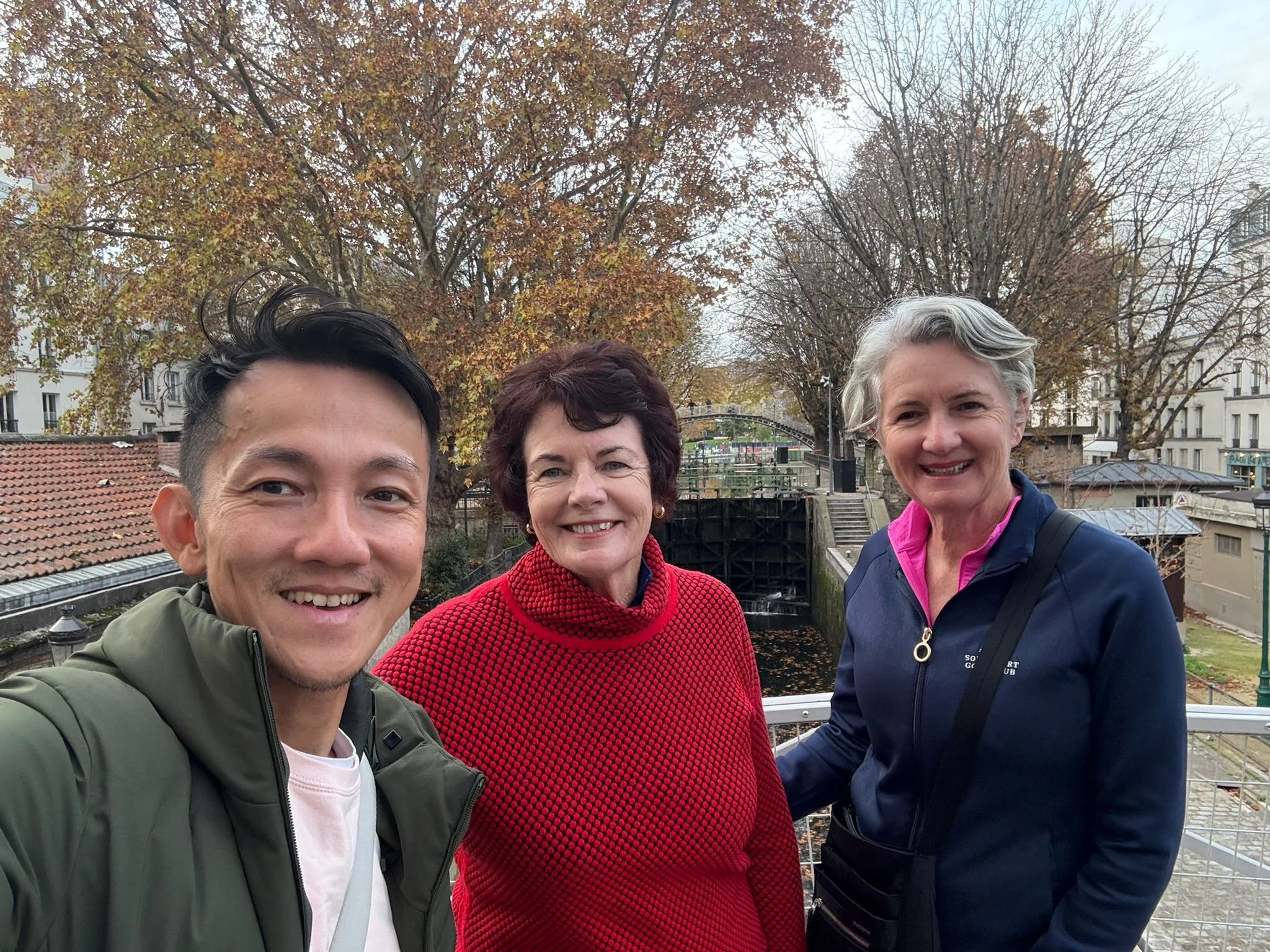 Shere and Jo being guide around the neighbourhood by Alvin - Nov 2025
