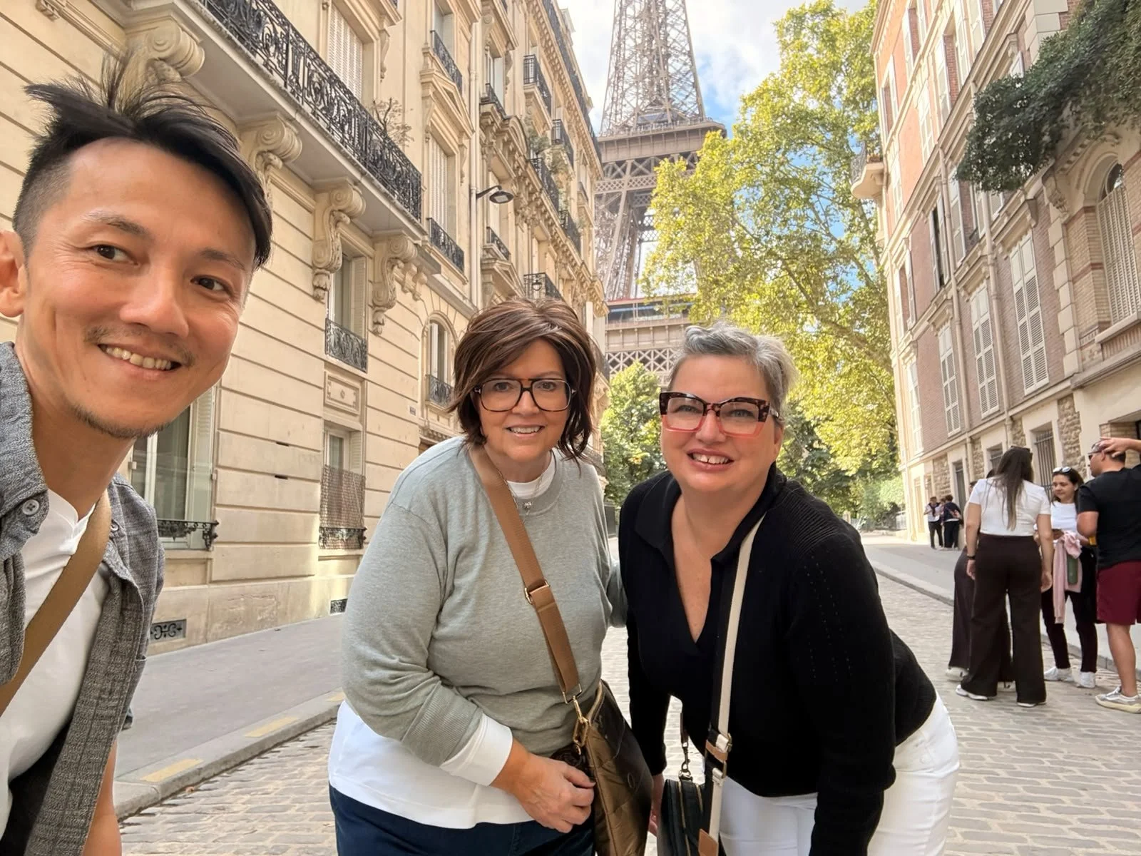 Alvin visiting the icons with Denise and Michelle