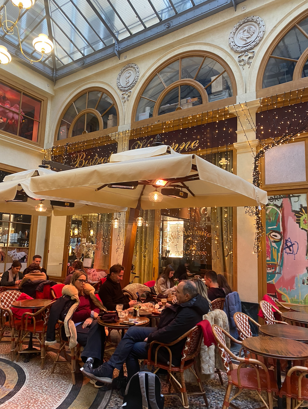 Famous Gallerie Vivienne one of Paris' historic passages, always beautiful......Especially at Christmas! Find boutiques, arts stores, tea rooms, local designer brands, crafts, stationary stores, bookstores and more...