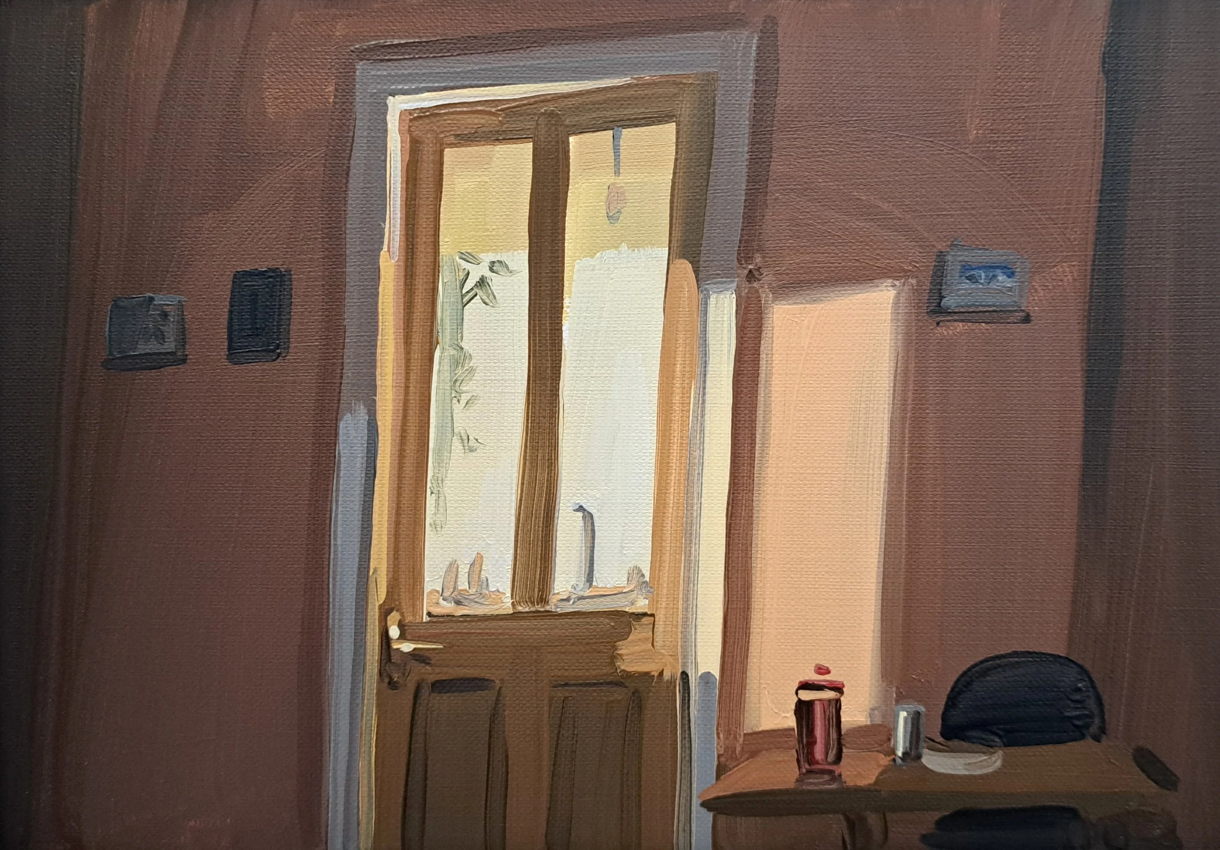 november sun, 15cm x 21cm, oil on paper, 2025