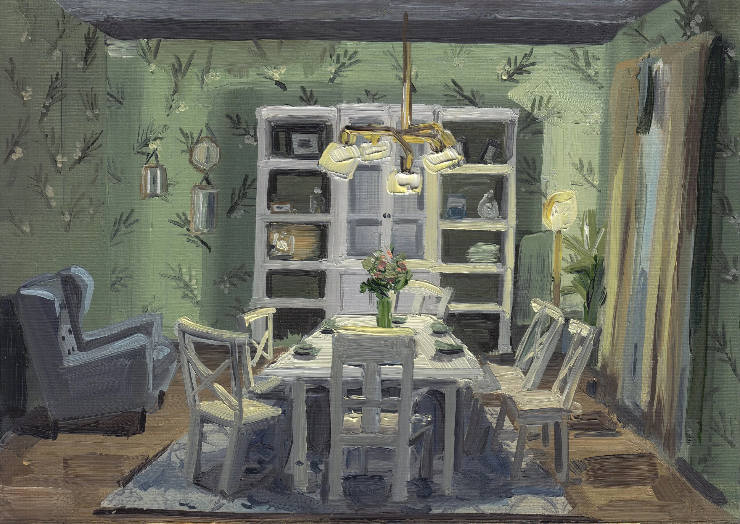 Ikea study 3, 15cm x 21cm, oil on paper, 2020 - private collection
