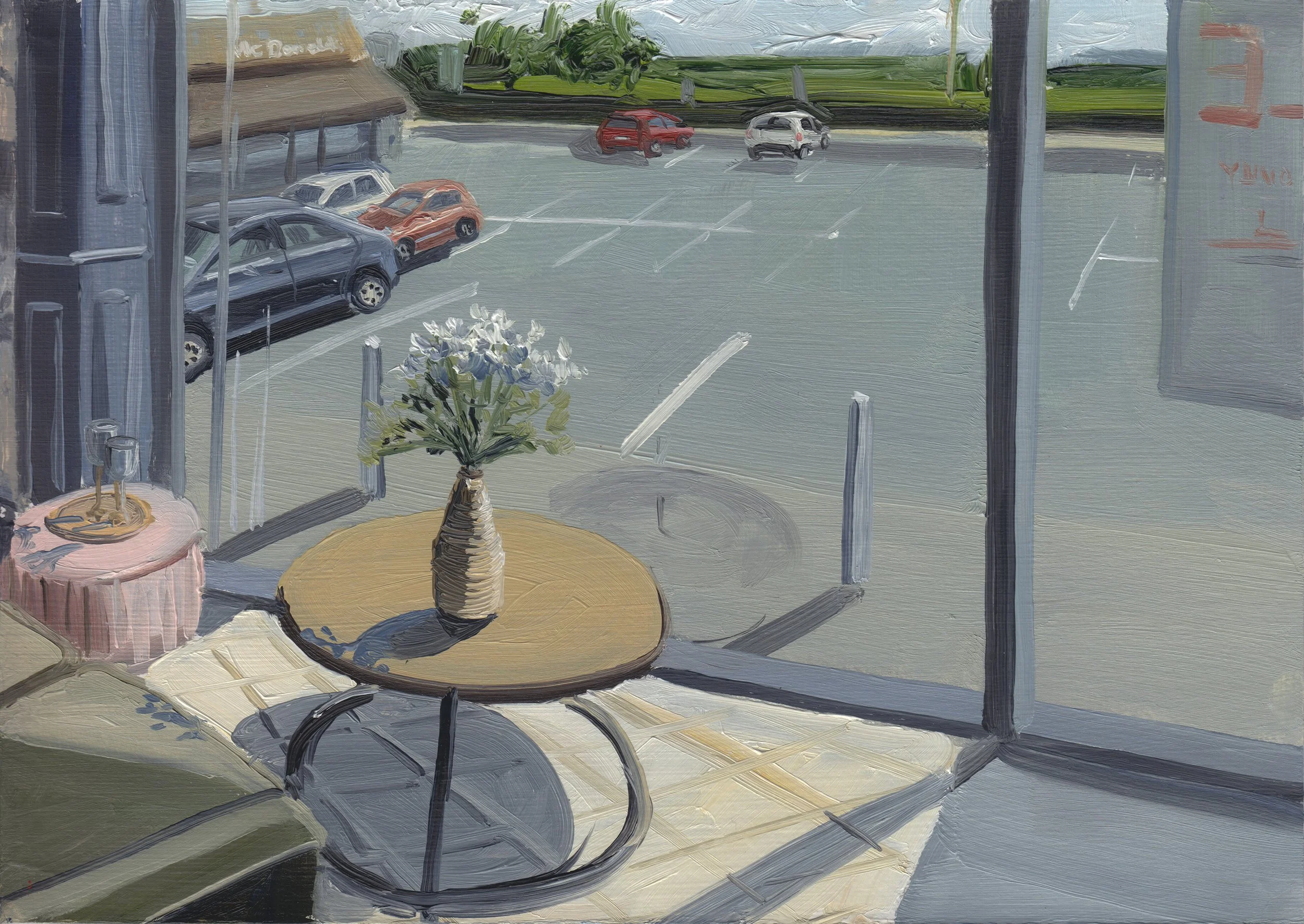 Couch View 2, 15cm x 21cm, oil on paper, 2020 - private collection