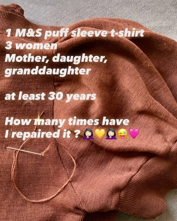 Have had to pop this 'story' onto my grid as was sad to think of it evaporating.... One M&amp;S short puff sleeve t-shirt has been worm by three women in my family, my mum, myself and now my daughter. She bought it with her on her recent trip back ho