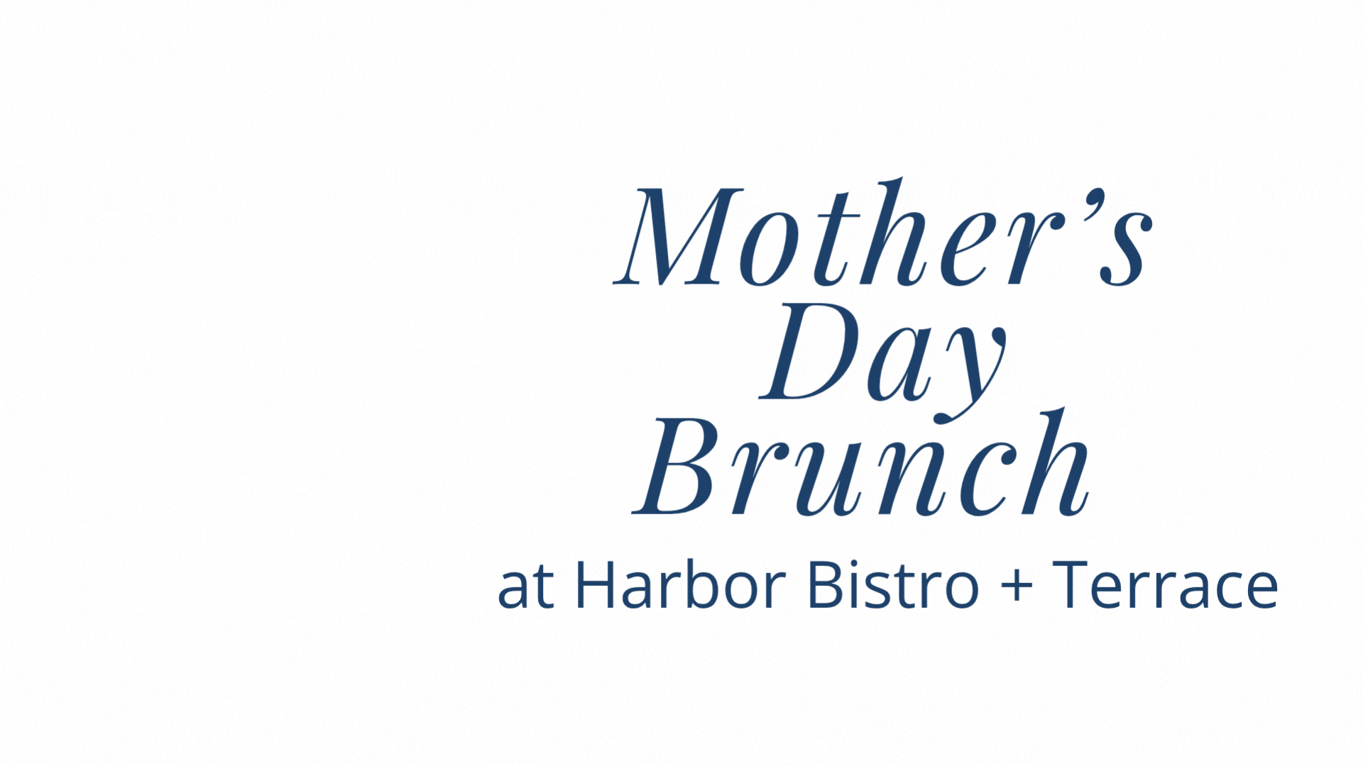 Mother’s Day Brunch Menu