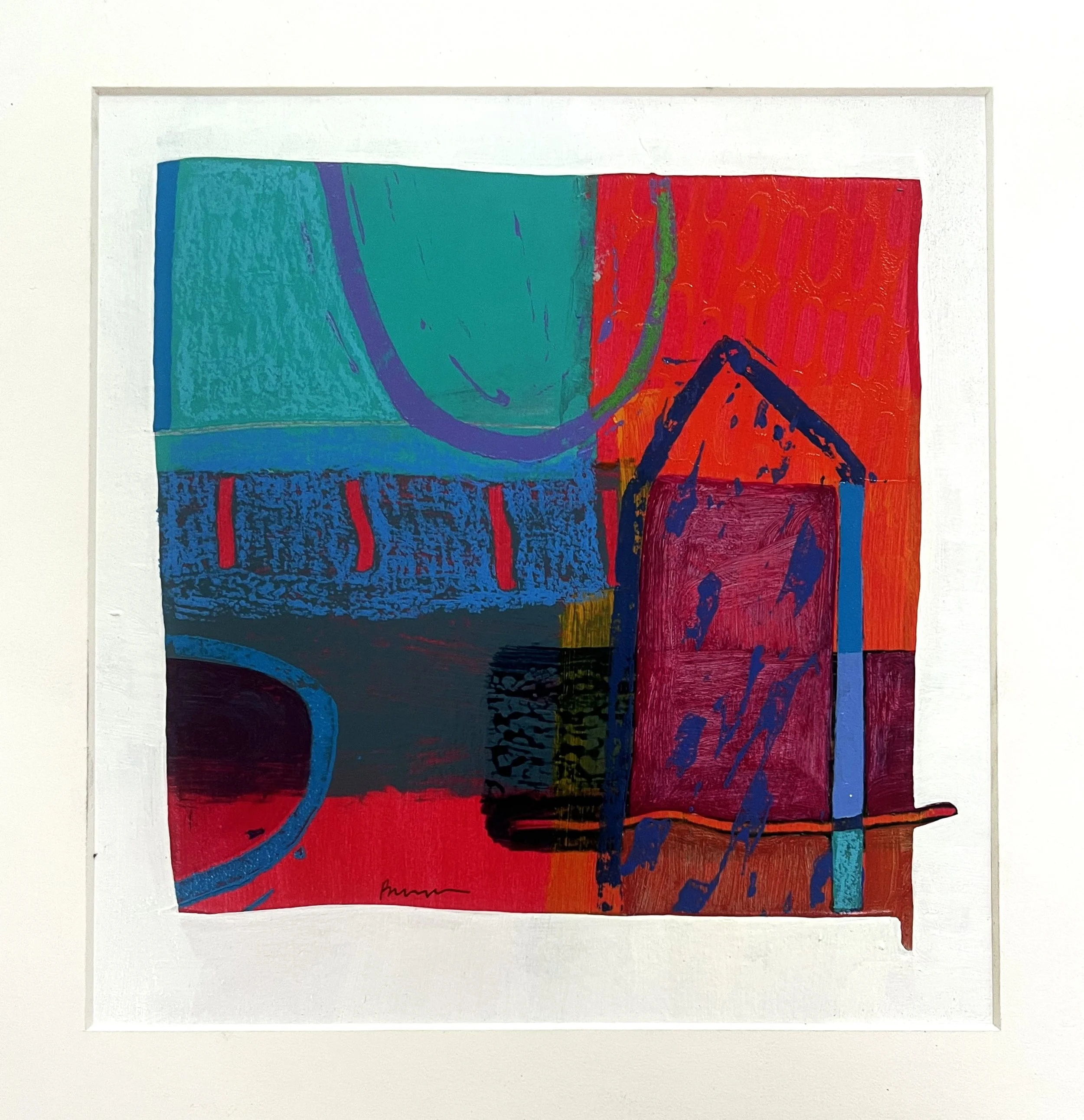 13.5 x 13.5 in, 
Acrylic on paper,
$650.00