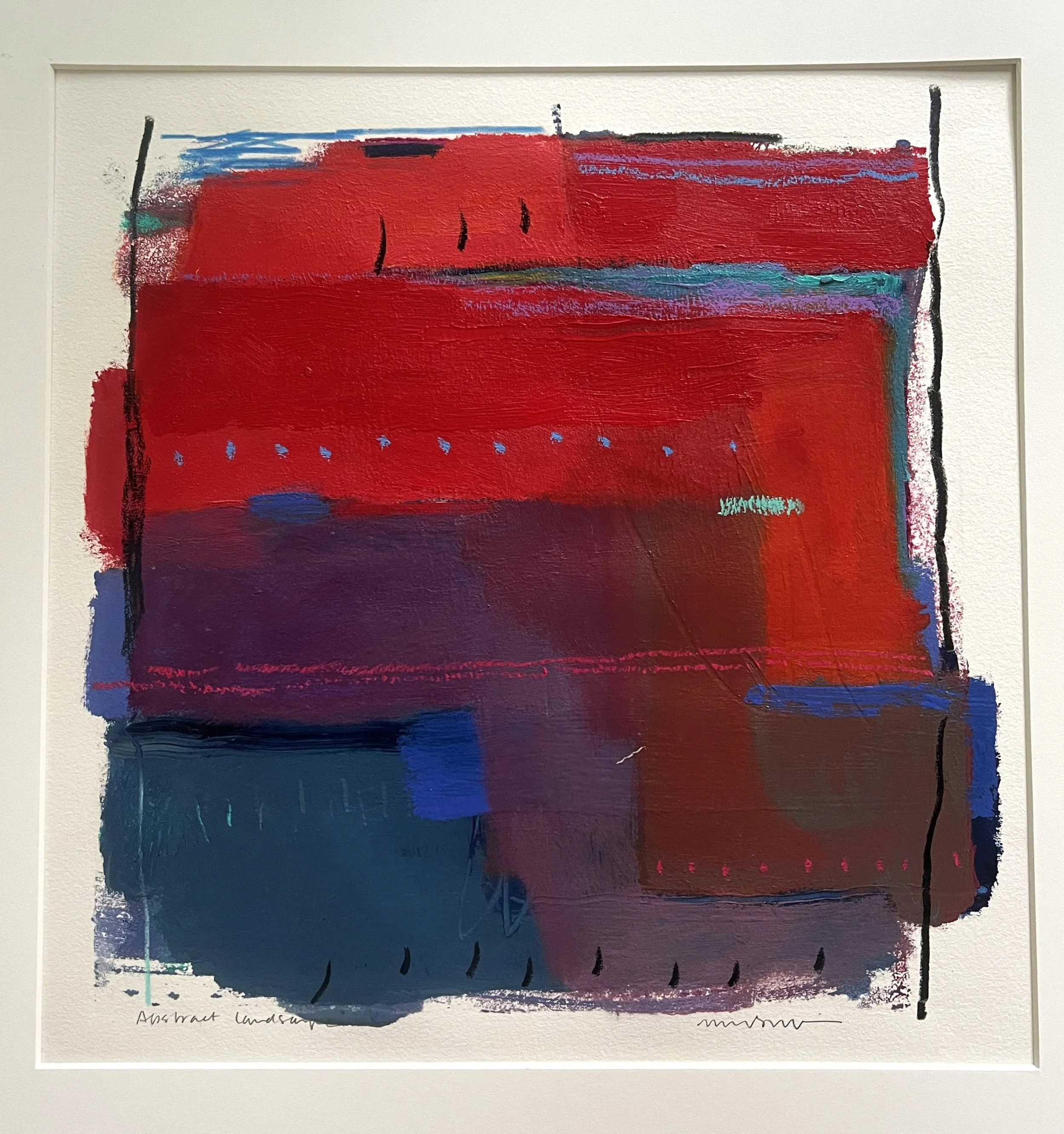 13.5 x 13.5 in, Acrylic on paper, $650.00